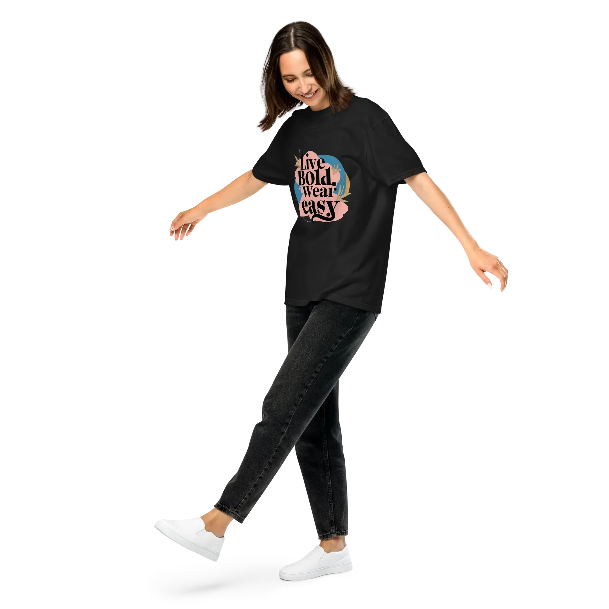 Unisex garment-dyed heavyweight t-shirt | Live Bold Wear Easy - AwRans Clothing