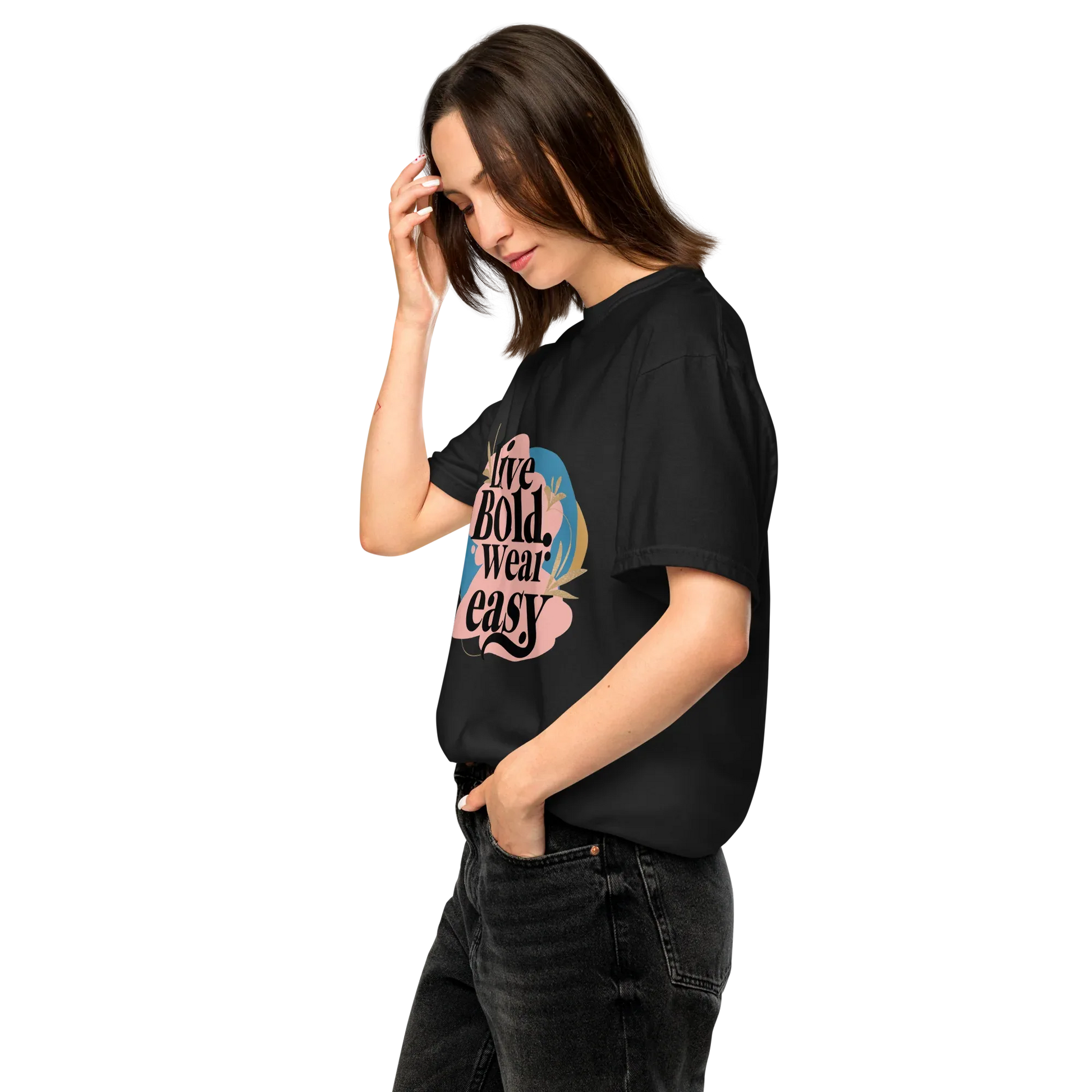 Unisex garment-dyed heavyweight t-shirt | Live Bold Wear Easy - AwRans Clothing