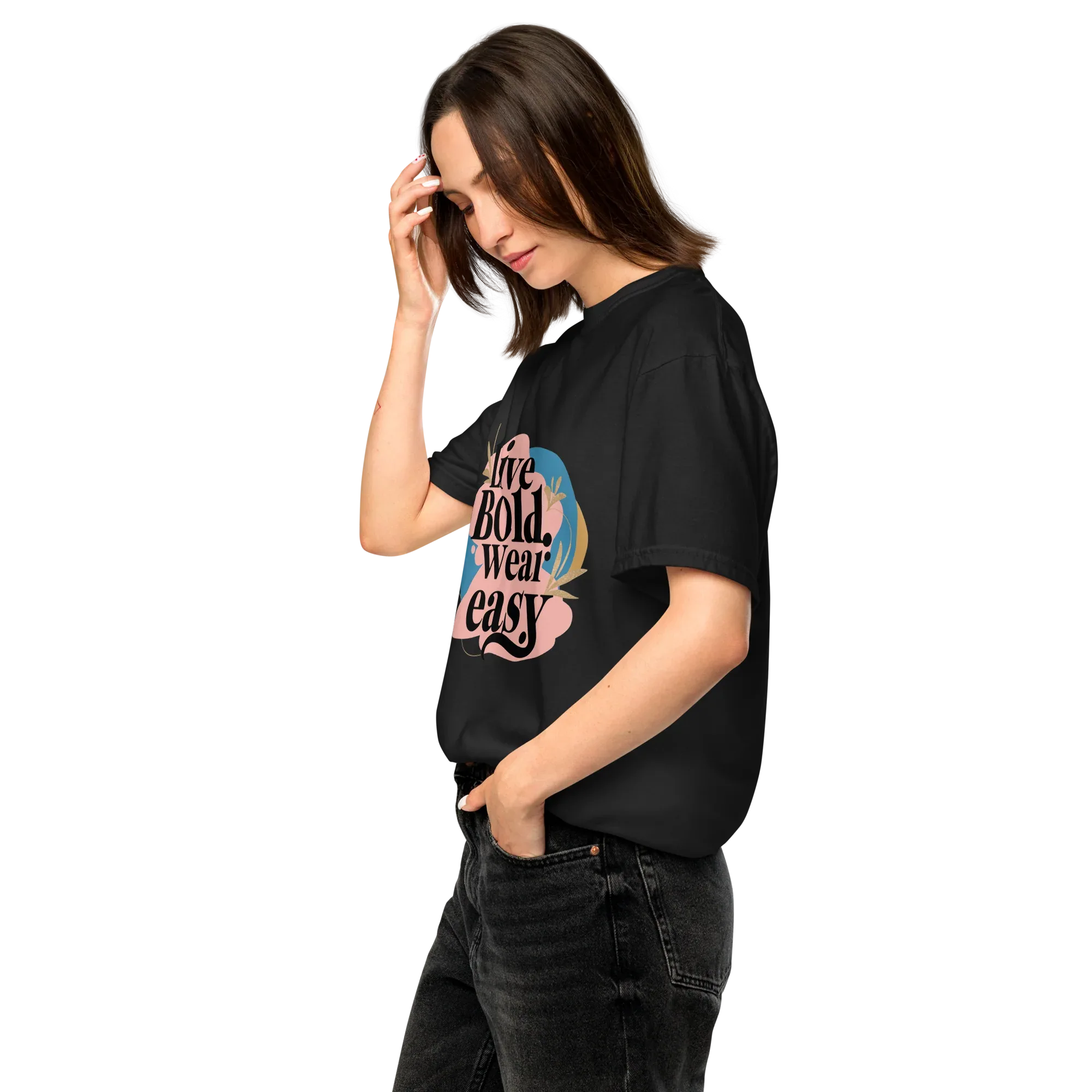 Unisex garment-dyed heavyweight t-shirt | Live Bold Wear Easy - AwRans Clothing