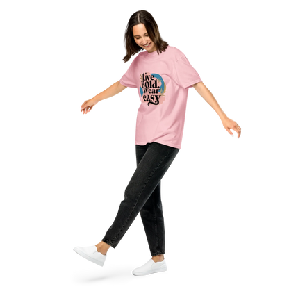 Unisex garment-dyed heavyweight t-shirt | Live Bold Wear Easy - AwRans Clothing