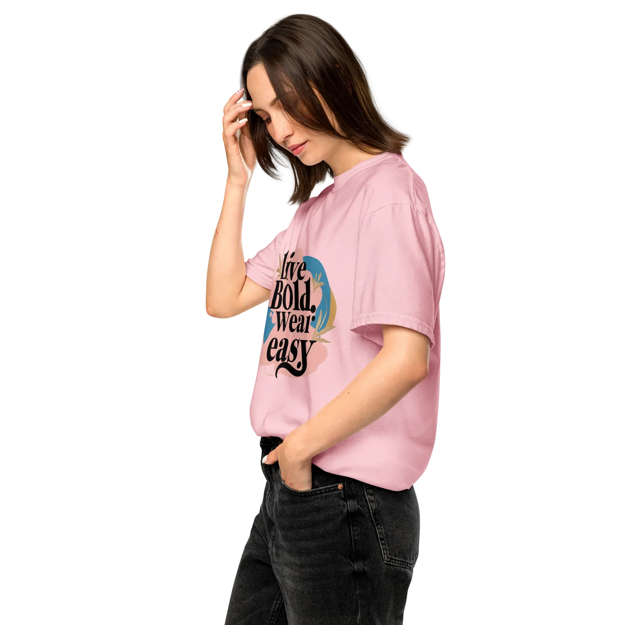 Unisex garment-dyed heavyweight t-shirt | Live Bold Wear Easy - AwRans Clothing