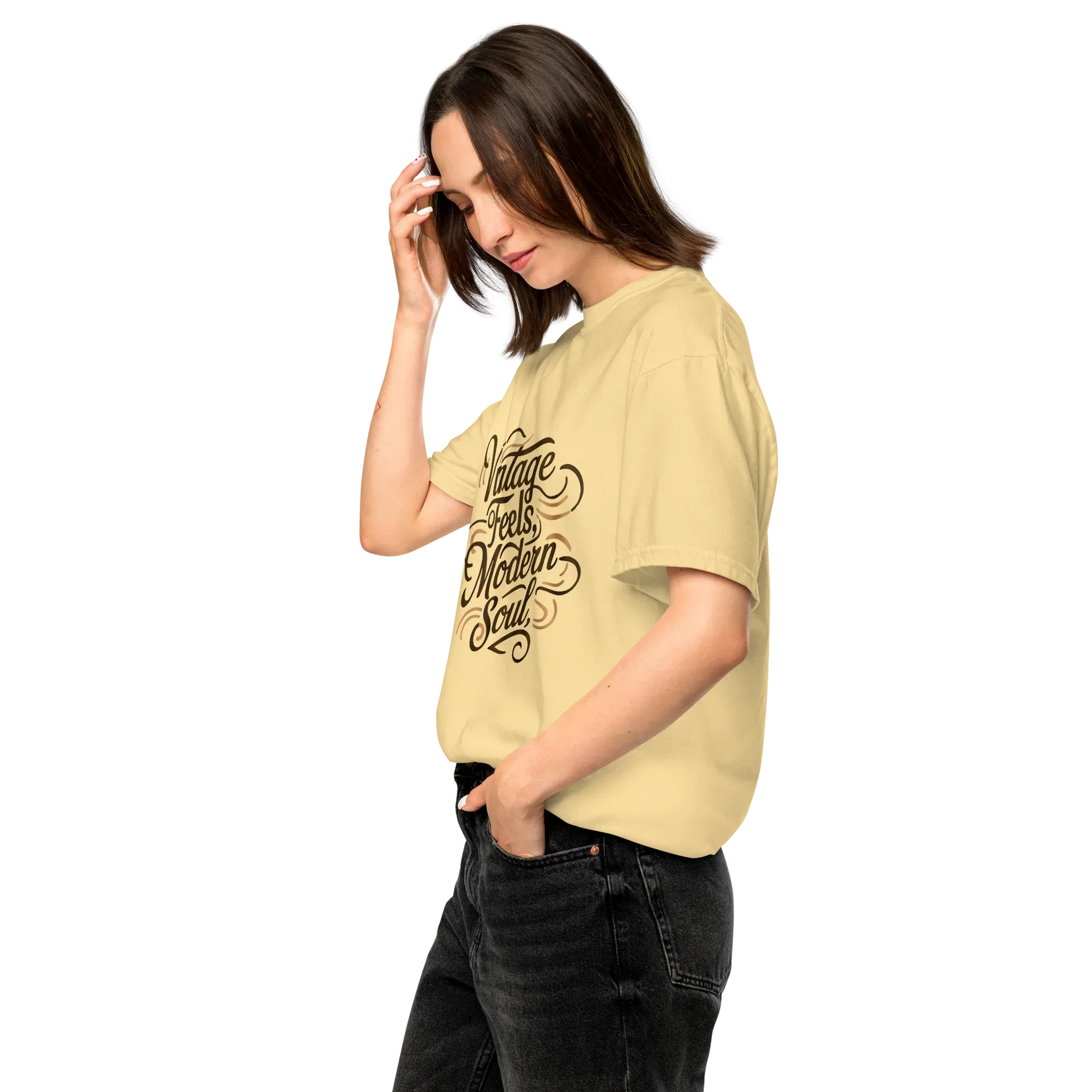 Unisex garment-dyed heavyweight t-shirt | Vintage Feels,Modern Soul - AwRans Clothing