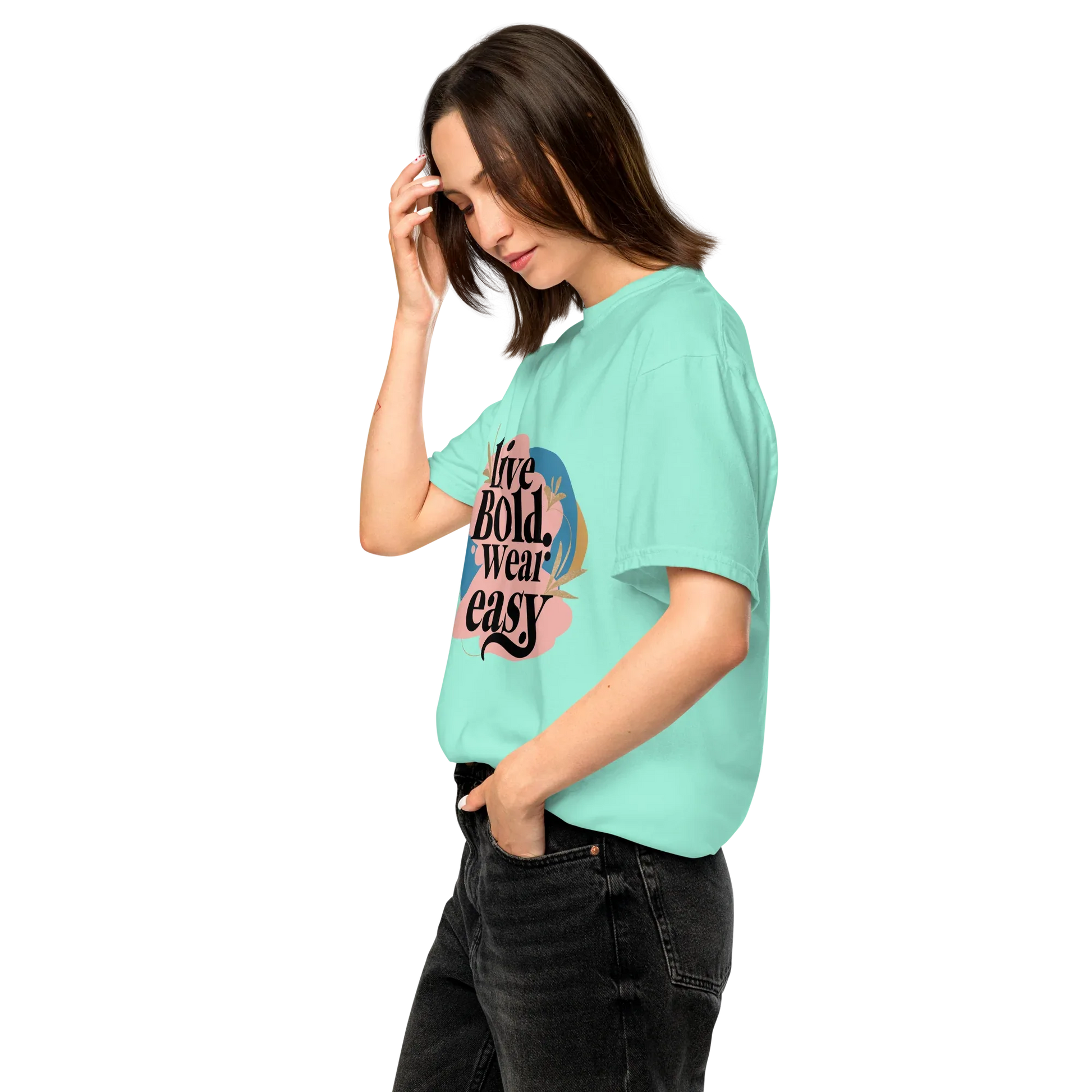 Unisex garment-dyed heavyweight t-shirt | Live Bold Wear Easy - AwRans Clothing