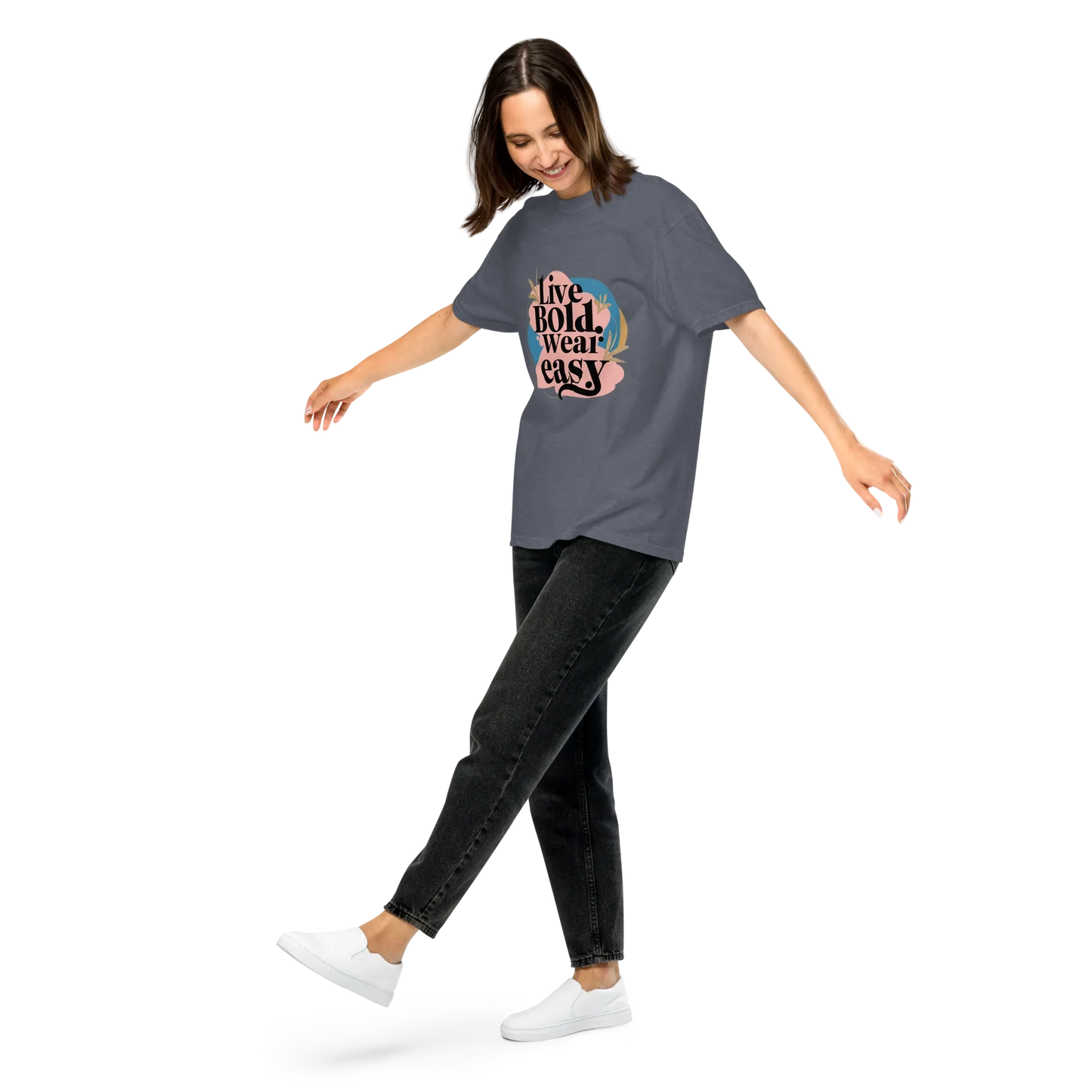 Unisex garment-dyed heavyweight t-shirt | Live Bold Wear Easy - AwRans Clothing