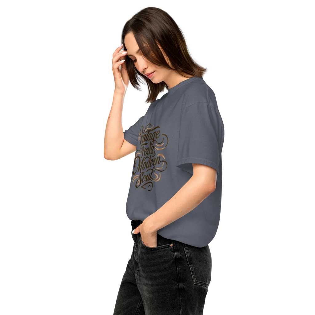 Unisex garment-dyed heavyweight t-shirt | Vintage Feels,Modern Soul - AwRans Clothing