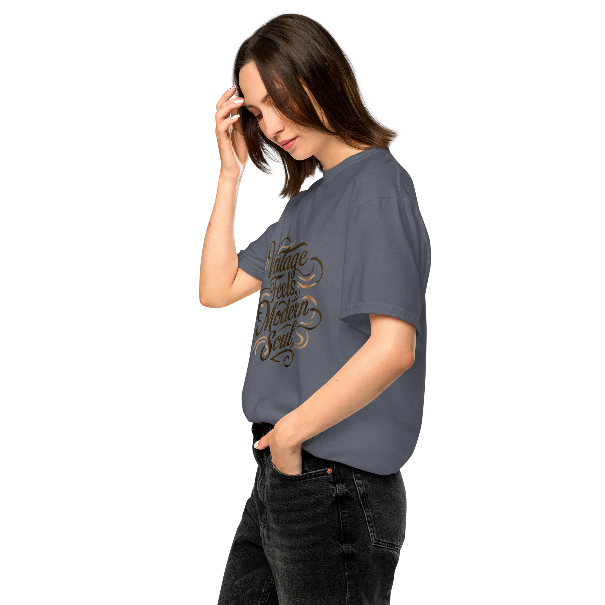 Unisex garment-dyed heavyweight t-shirt | Vintage Feels,Modern Soul - AwRans Clothing