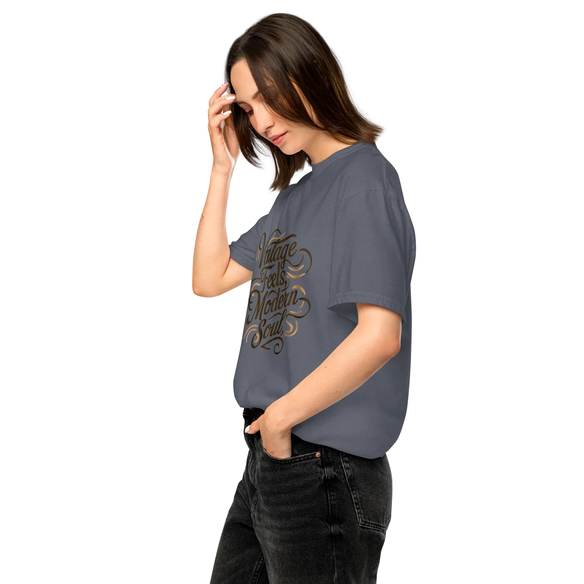 Unisex garment-dyed heavyweight t-shirt | Vintage Feels,Modern Soul - AwRans Clothing