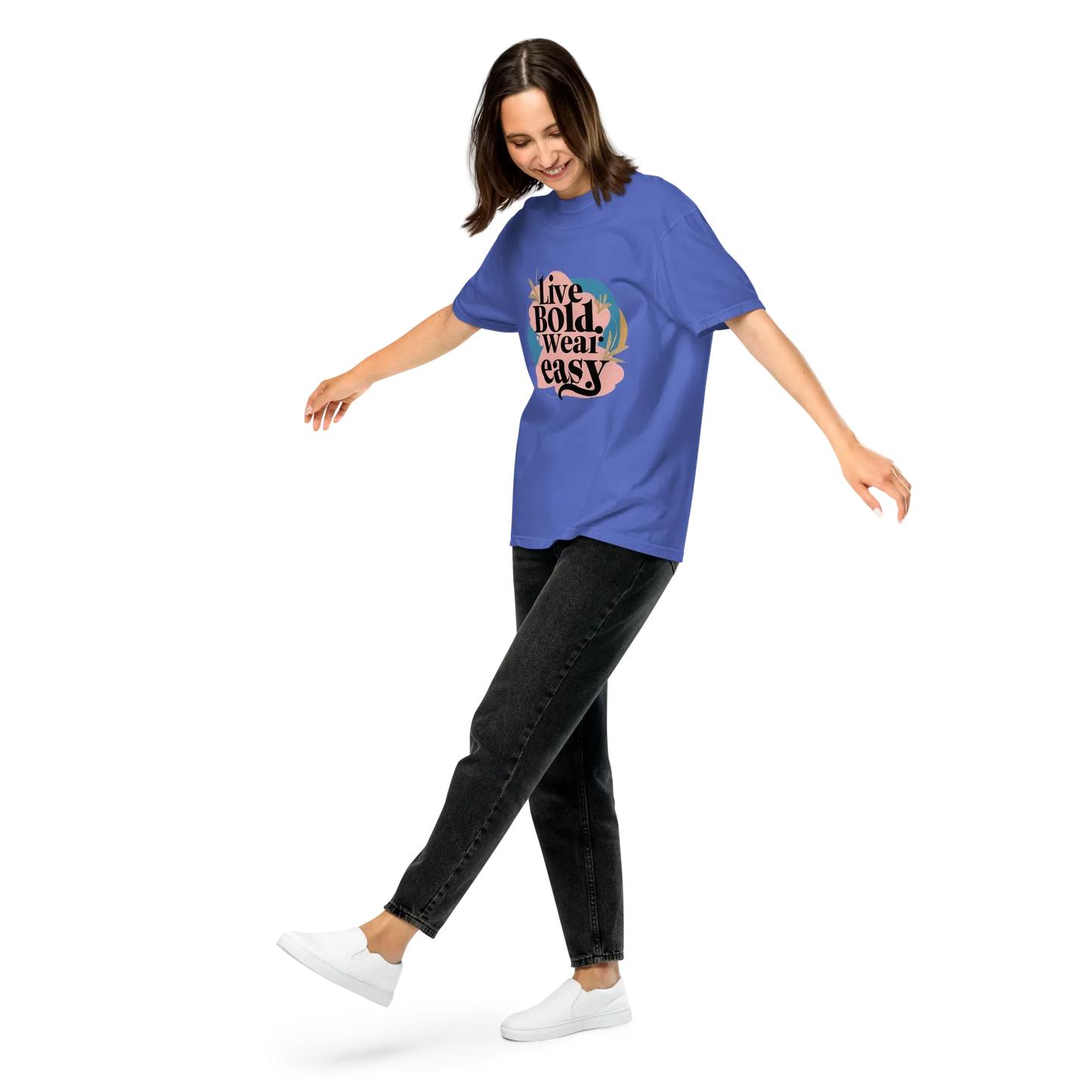 Unisex garment-dyed heavyweight t-shirt | Live Bold Wear Easy - AwRans Clothing