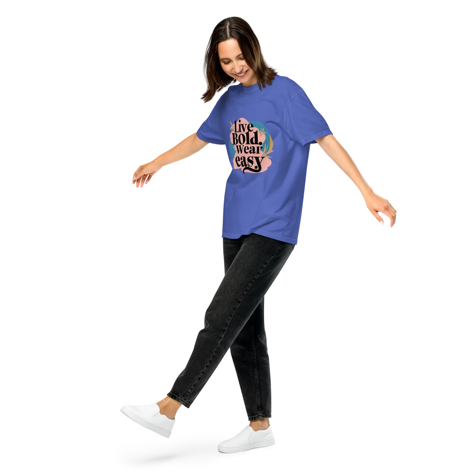 Unisex garment-dyed heavyweight t-shirt | Live Bold Wear Easy - AwRans Clothing