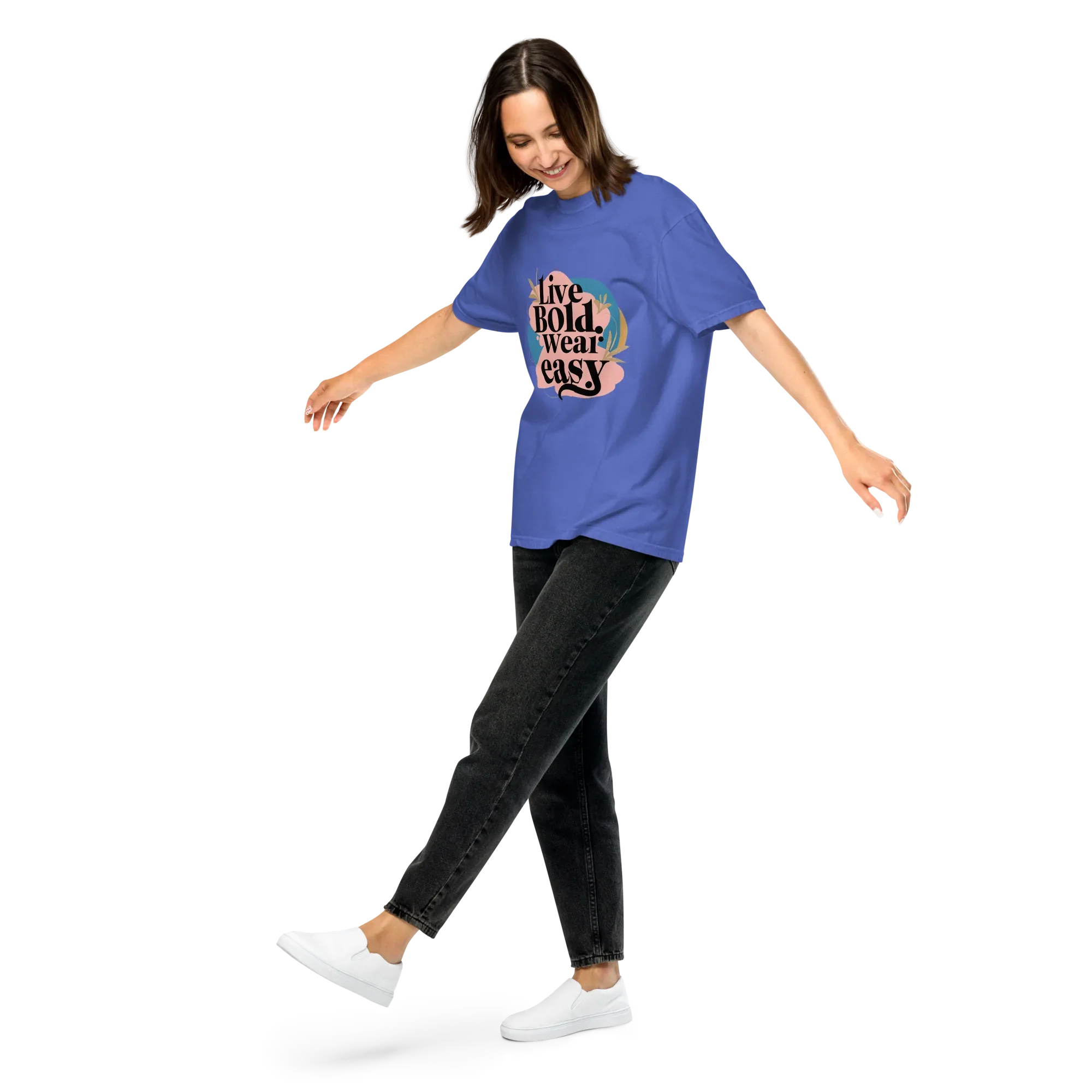 Unisex garment-dyed heavyweight t-shirt | Live Bold Wear Easy - AwRans Clothing