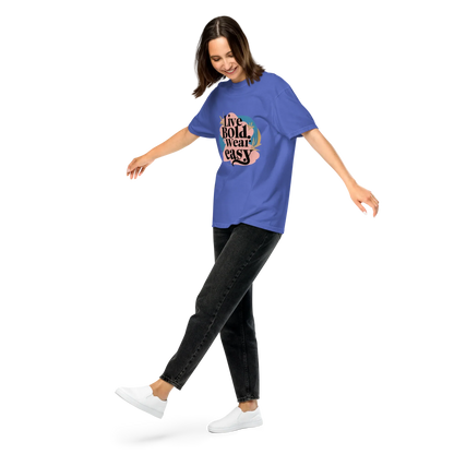 Unisex garment-dyed heavyweight t-shirt | Live Bold Wear Easy - AwRans Clothing