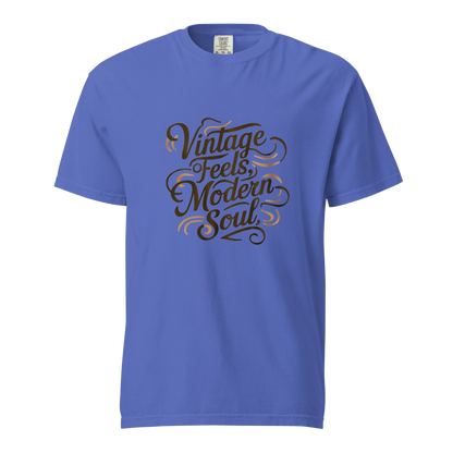 Unisex garment-dyed heavyweight t-shirt | Vintage Feels,Modern Soul - AwRans Clothing