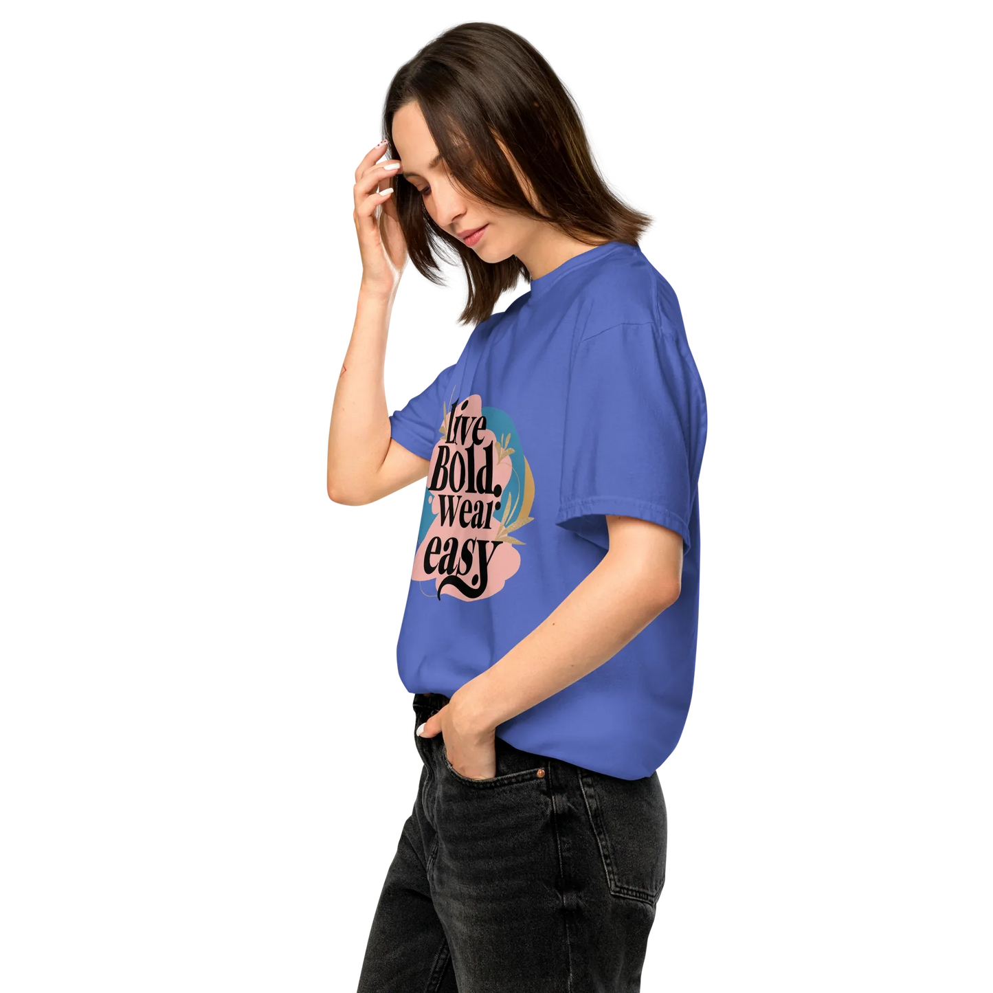 Unisex garment-dyed heavyweight t-shirt | Live Bold Wear Easy - AwRans Clothing