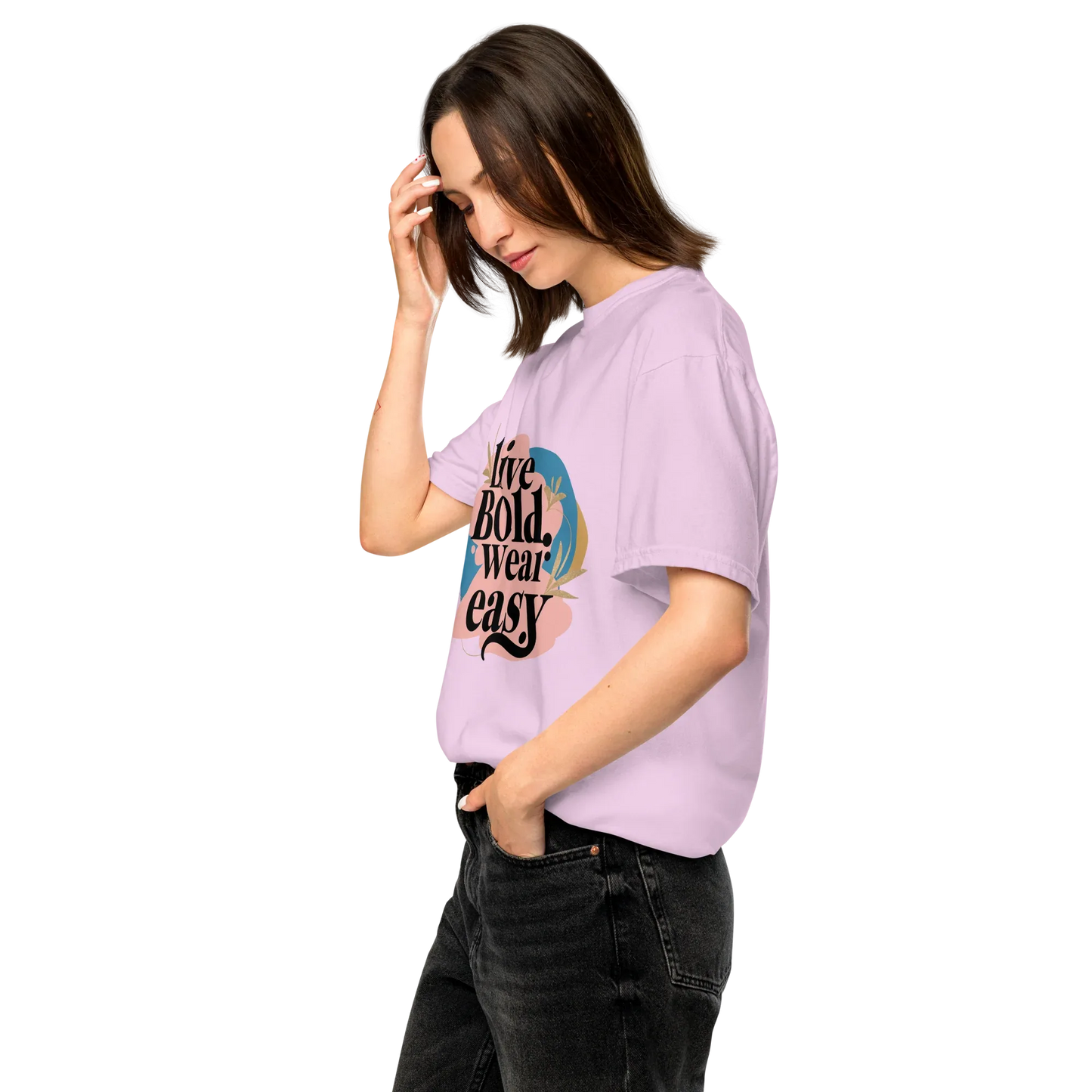 Unisex garment-dyed heavyweight t-shirt | Live Bold Wear Easy - AwRans Clothing