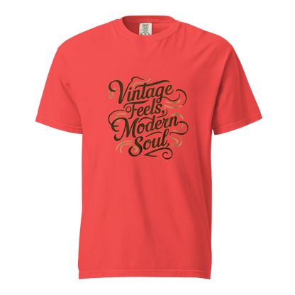 Unisex garment-dyed heavyweight t-shirt | Vintage Feels,Modern Soul - AwRans Clothing