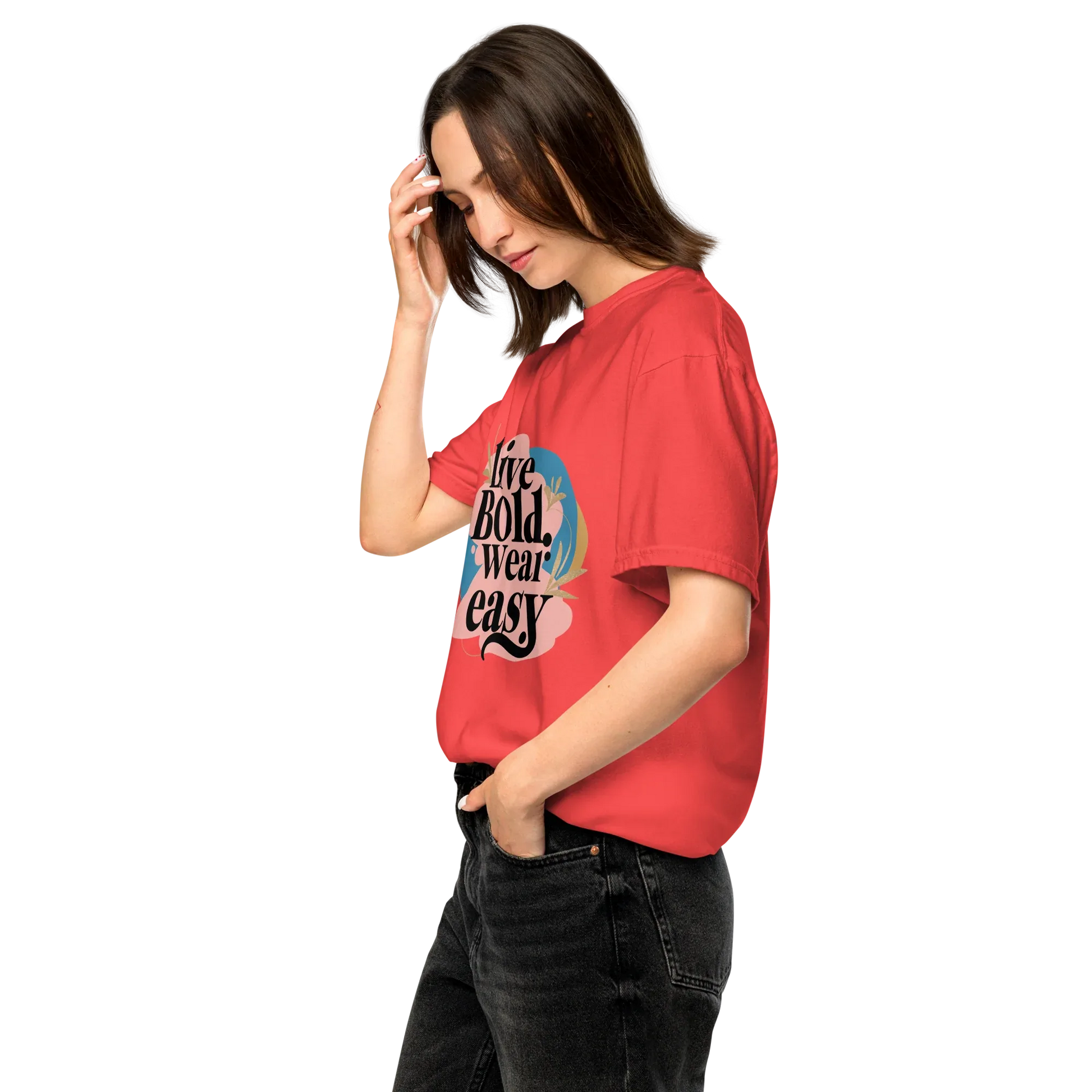 Unisex garment-dyed heavyweight t-shirt | Live Bold Wear Easy - AwRans Clothing