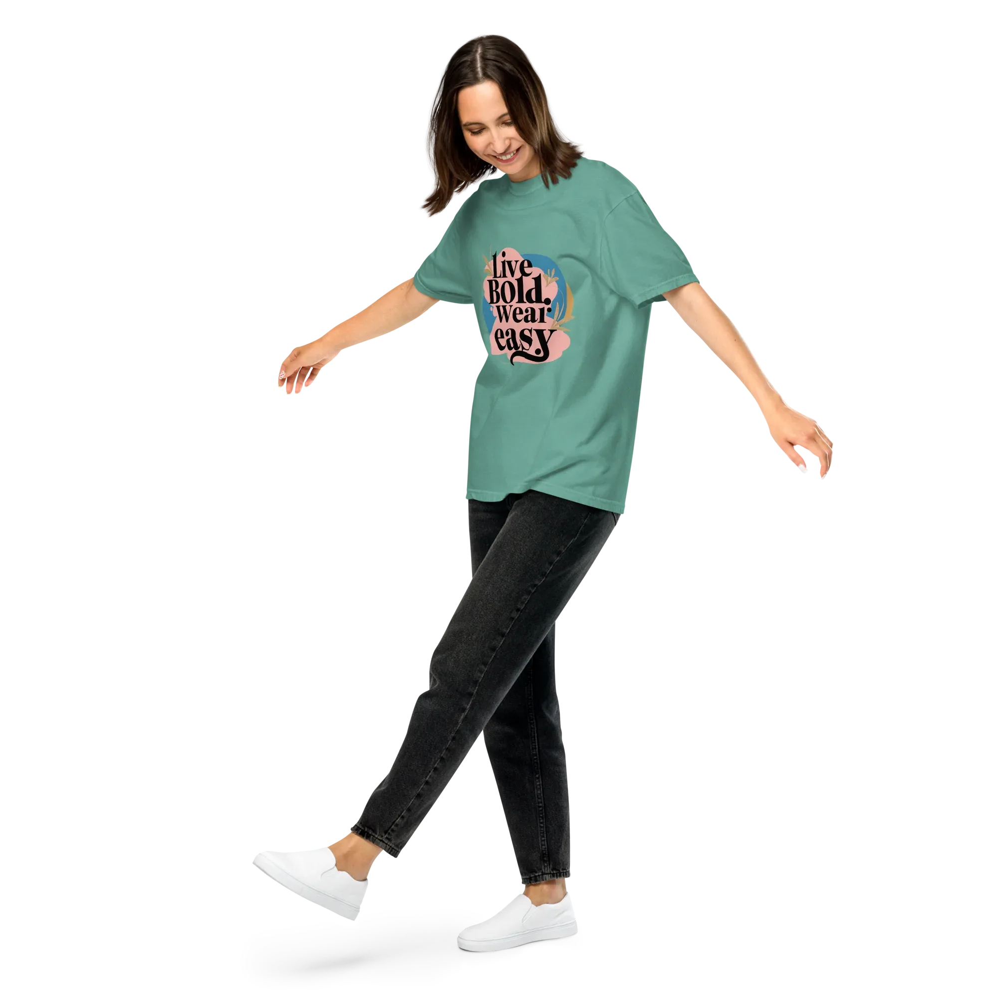 Unisex garment-dyed heavyweight t-shirt | Live Bold Wear Easy - AwRans Clothing