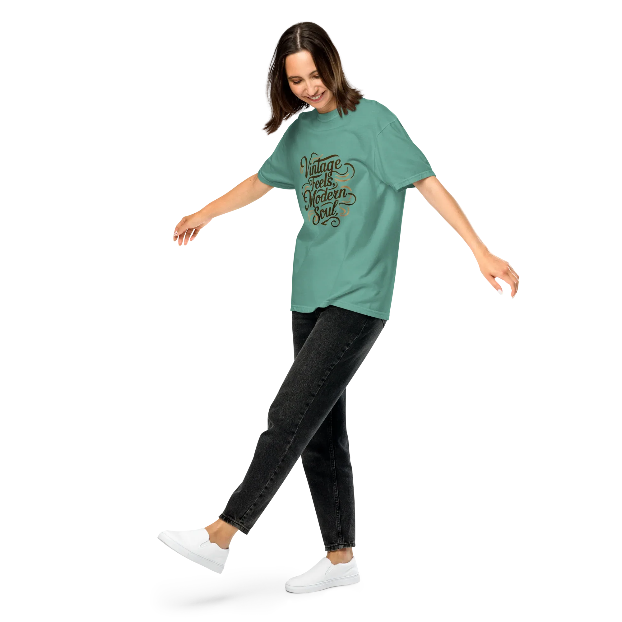 Unisex garment-dyed heavyweight t-shirt | Vintage Feels,Modern Soul - AwRans Clothing