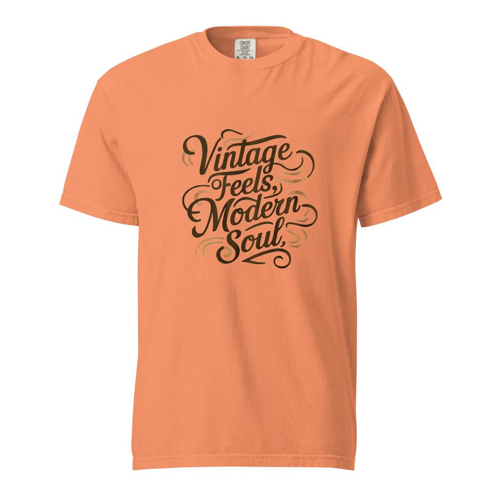 Unisex garment-dyed heavyweight t-shirt | Vintage Feels,Modern Soul - AwRans Clothing