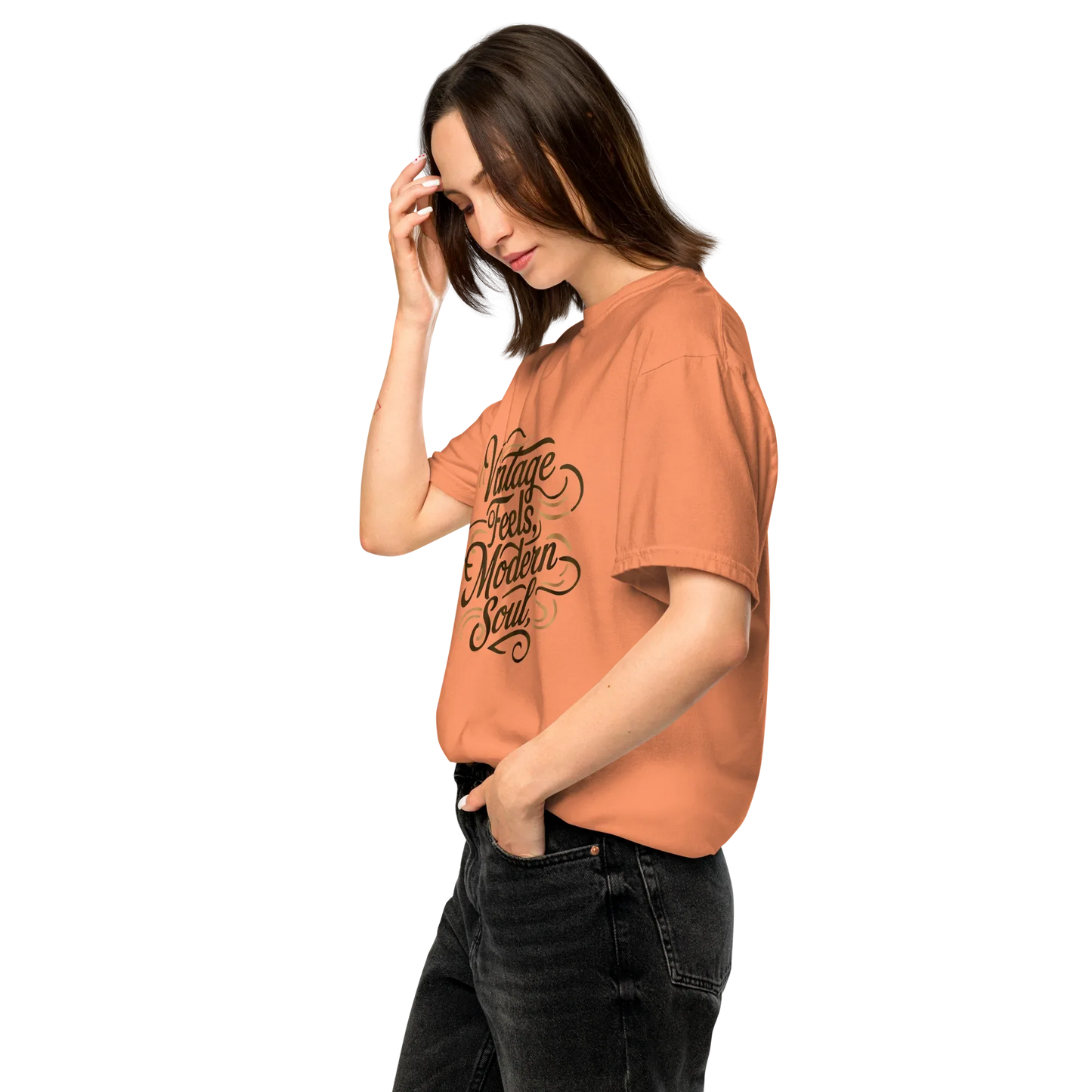 Unisex garment-dyed heavyweight t-shirt | Vintage Feels,Modern Soul - AwRans Clothing