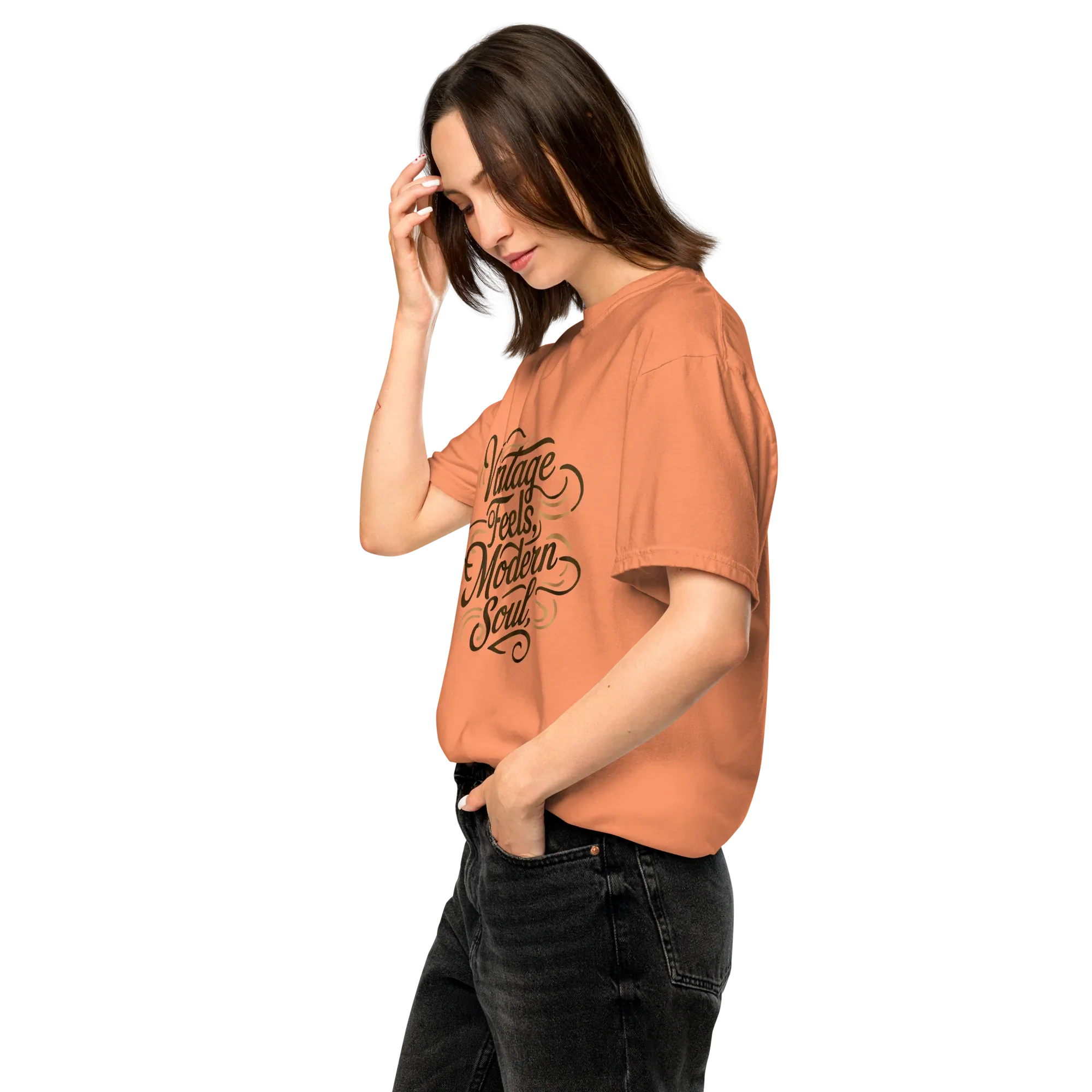 Unisex garment-dyed heavyweight t-shirt | Vintage Feels,Modern Soul - AwRans Clothing