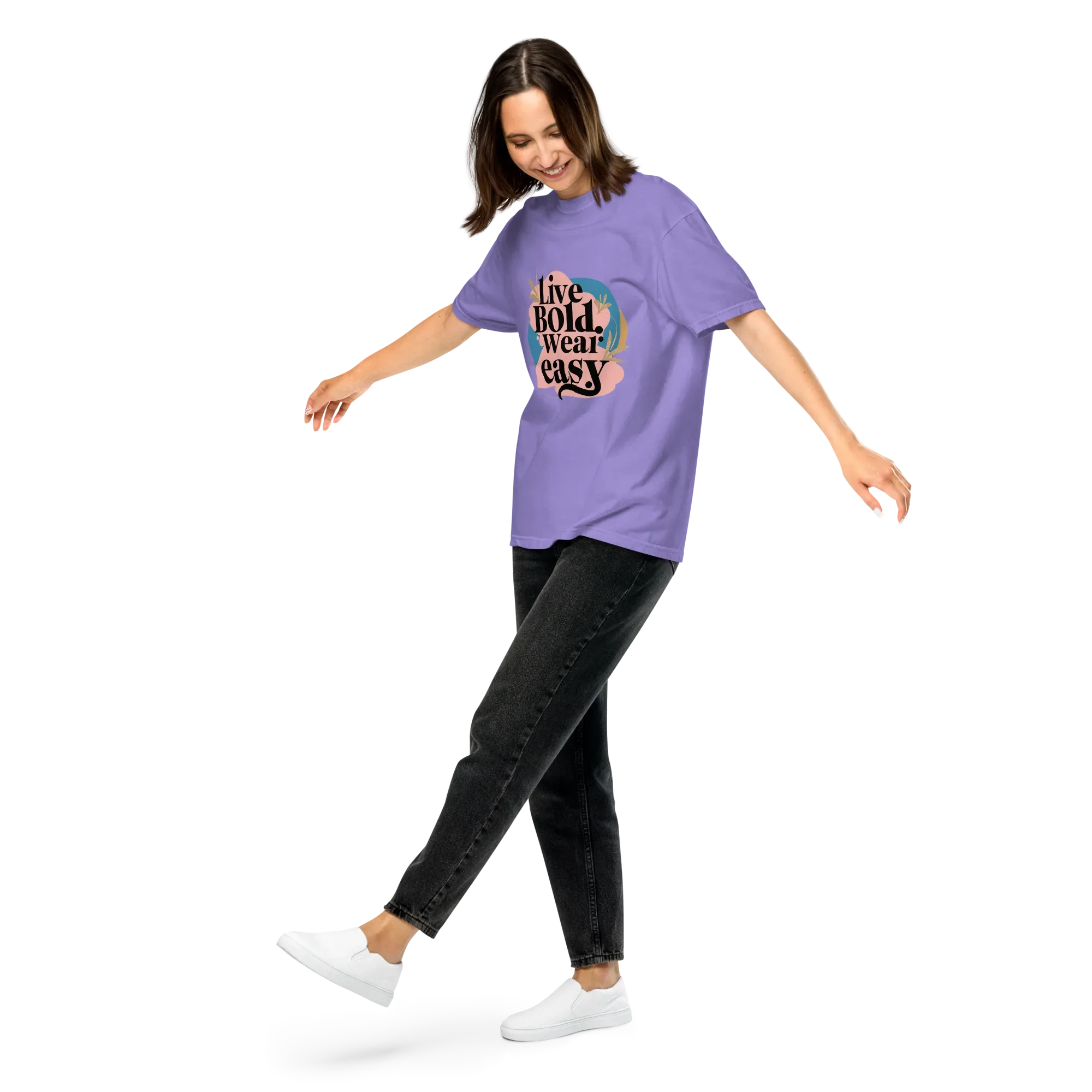 Unisex garment-dyed heavyweight t-shirt | Live Bold Wear Easy - AwRans Clothing