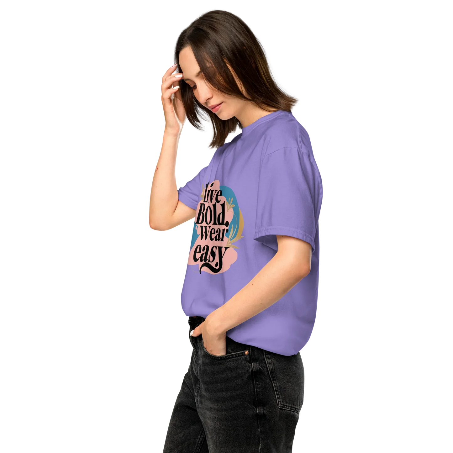 Unisex garment-dyed heavyweight t-shirt | Live Bold Wear Easy - AwRans Clothing