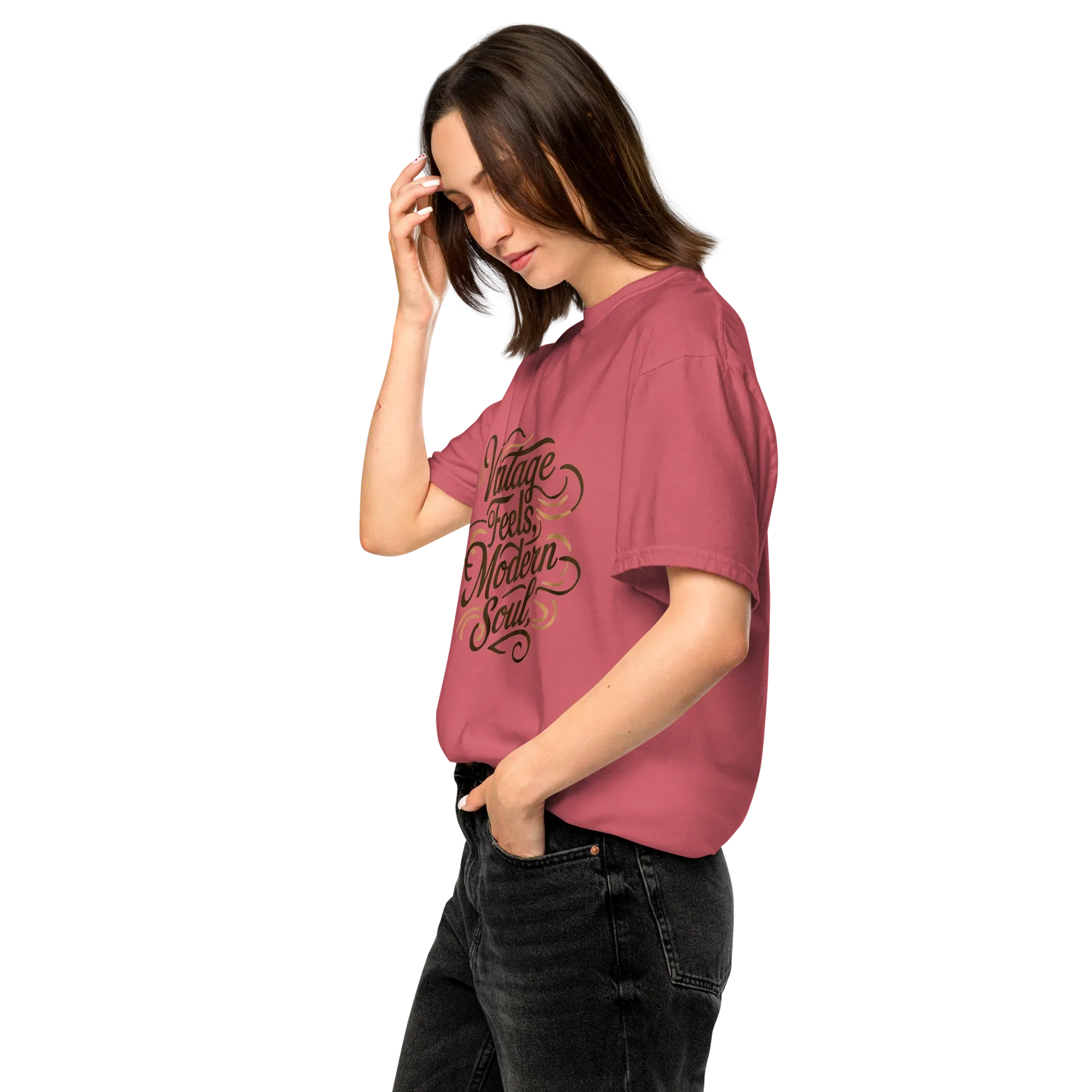 Unisex garment-dyed heavyweight t-shirt | Vintage Feels,Modern Soul - AwRans Clothing