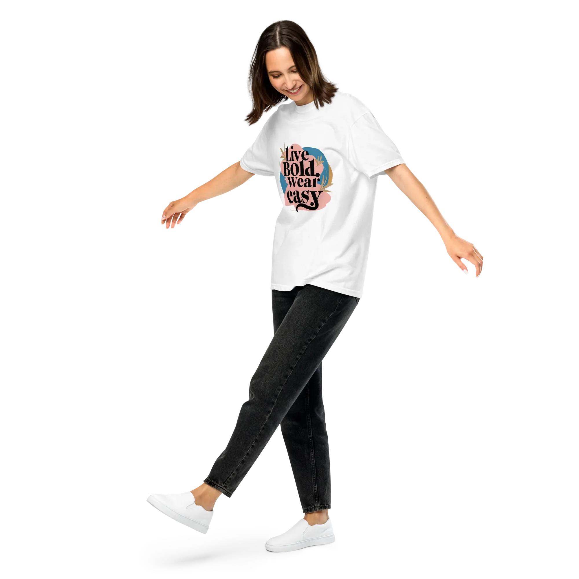 Unisex garment-dyed heavyweight t-shirt | Live Bold Wear Easy - AwRans Clothing