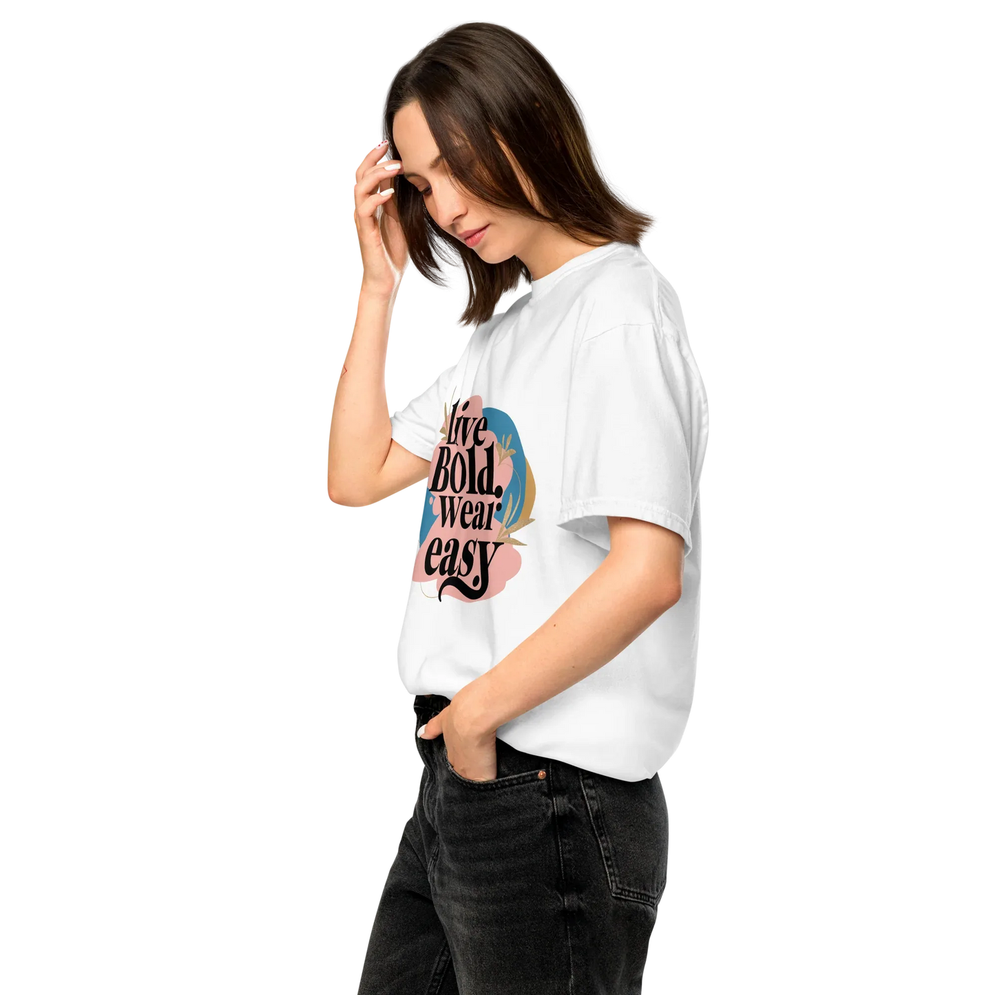 Unisex garment-dyed heavyweight t-shirt | Live Bold Wear Easy - AwRans Clothing