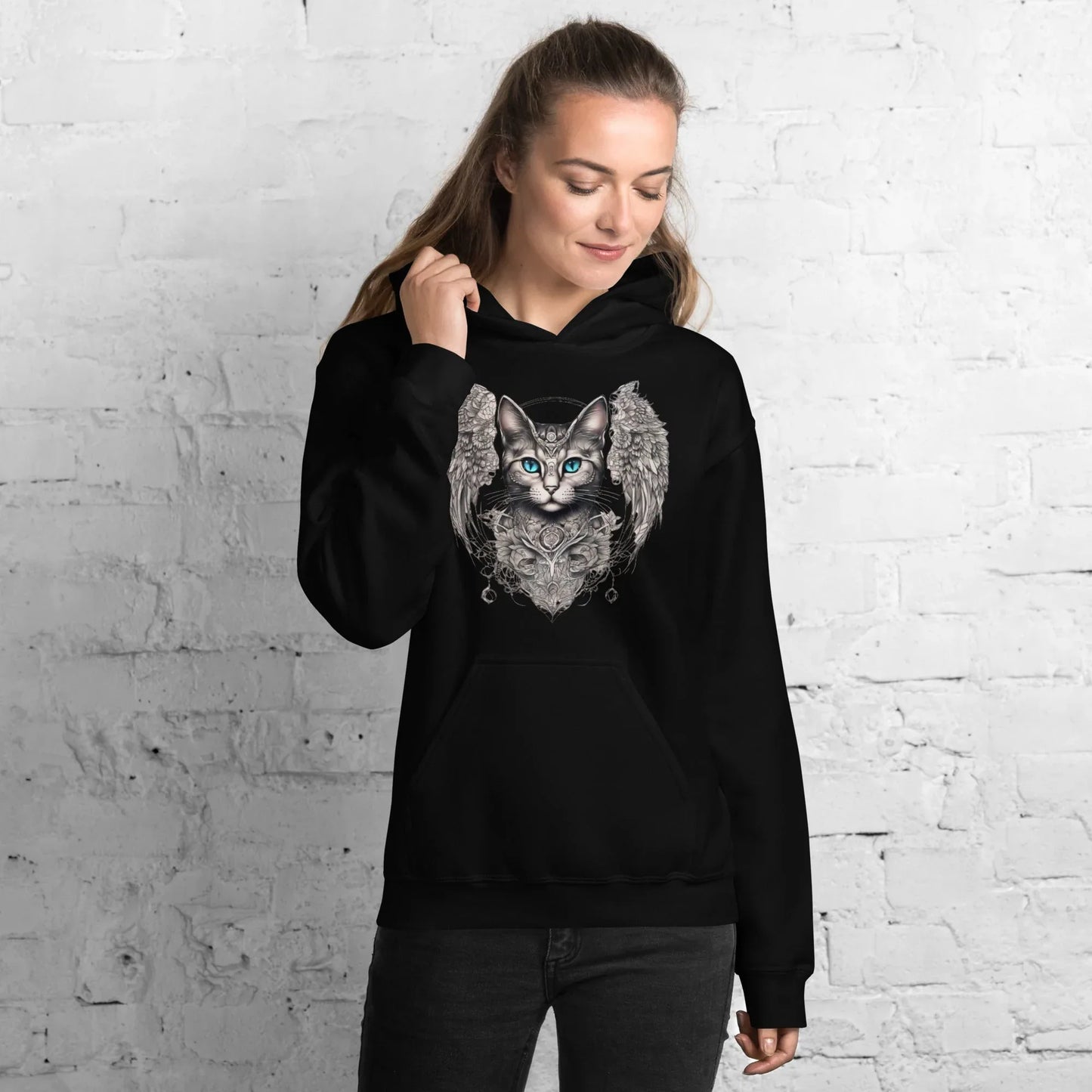 Women's | Cat With Wings Hoodie - AwRans Clothing