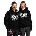 Unisex | Black Hearts Hoodie Black hoodie AwRans Clothing unisex-heavy-blend-hoodie-black-front-6620a1a8393c8