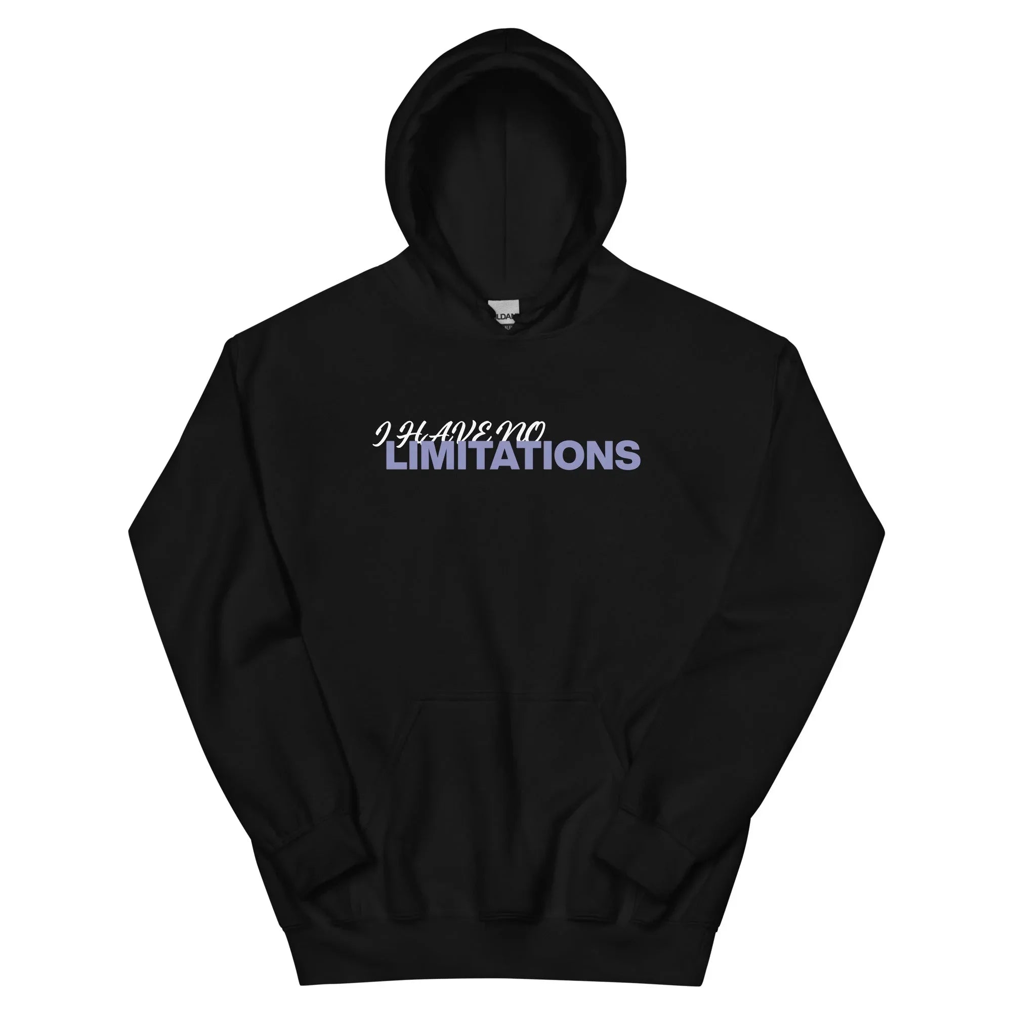 Unisex | I Have No Limitations Hoodie Black hoodie AwRans Clothing unisex-heavy-blend-hoodie-black-front-66505c56ecf45