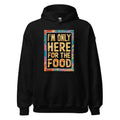 Unisex | I'm Only Here For The Food - Stylish Hoodie Black hoodie AwRans Clothing unisex-heavy-blend-hoodie-black-front-665e74d597951