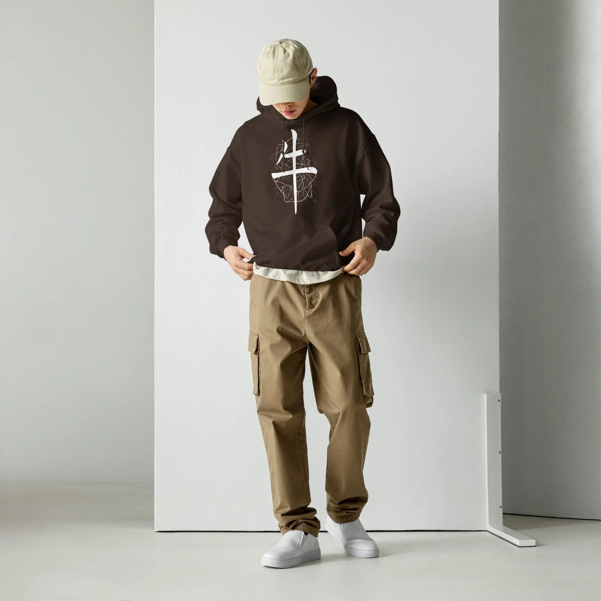 Unisex | Lil Hoodie hoodie AwRans Clothing unisex-heavy-blend-hoodie-dark-chocolate-front-6621bd754eee0