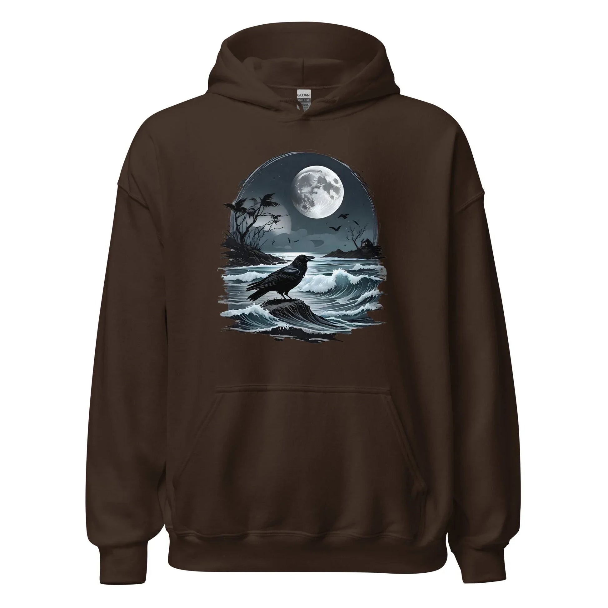 Unisex | Moon, Crow, Beach - Stylish Hoodie - AwRans Clothing