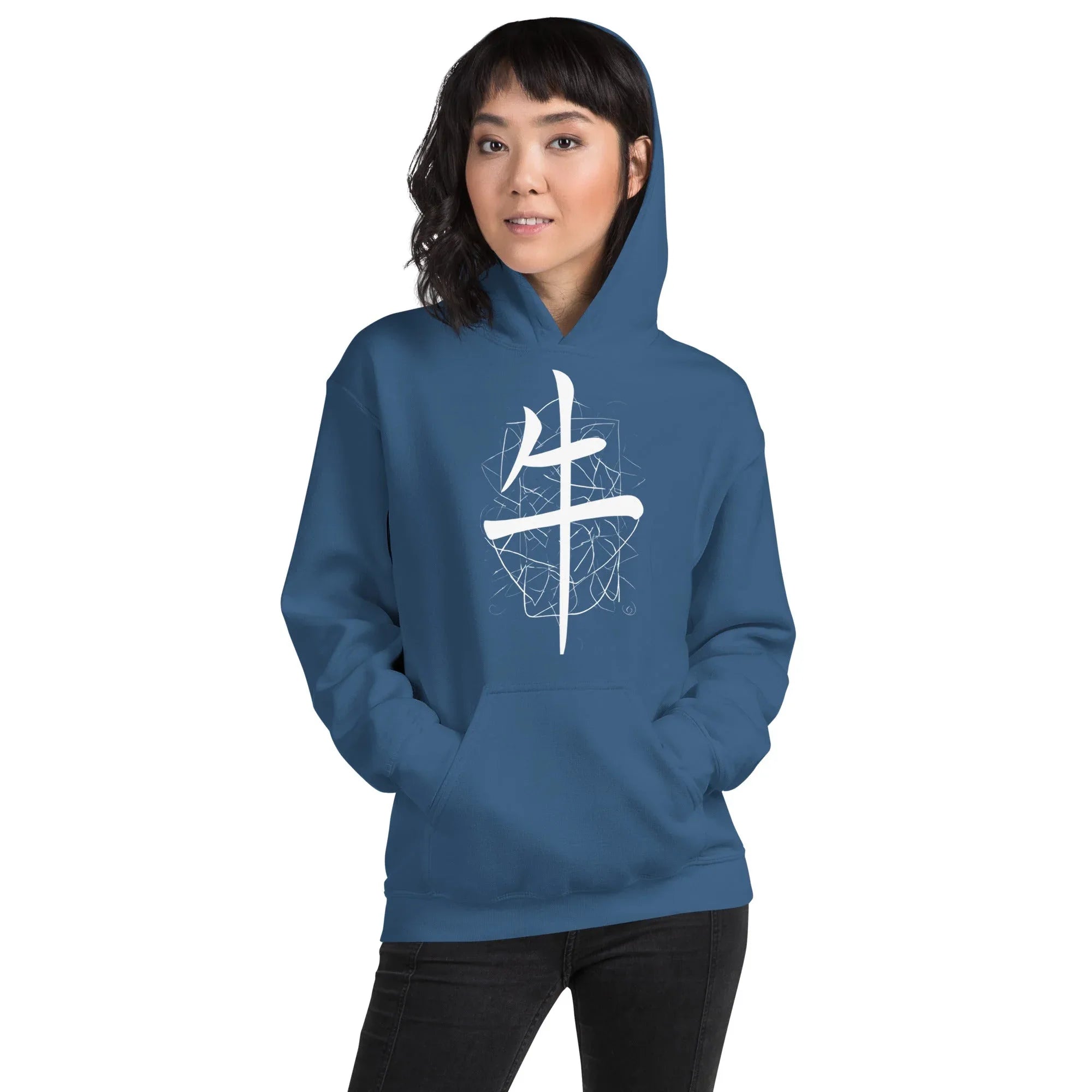 Unisex | Lil Hoodie Indigo Blue hoodie AwRans Clothing unisex-heavy-blend-hoodie-indigo-blue-front-6621bd7562e9d