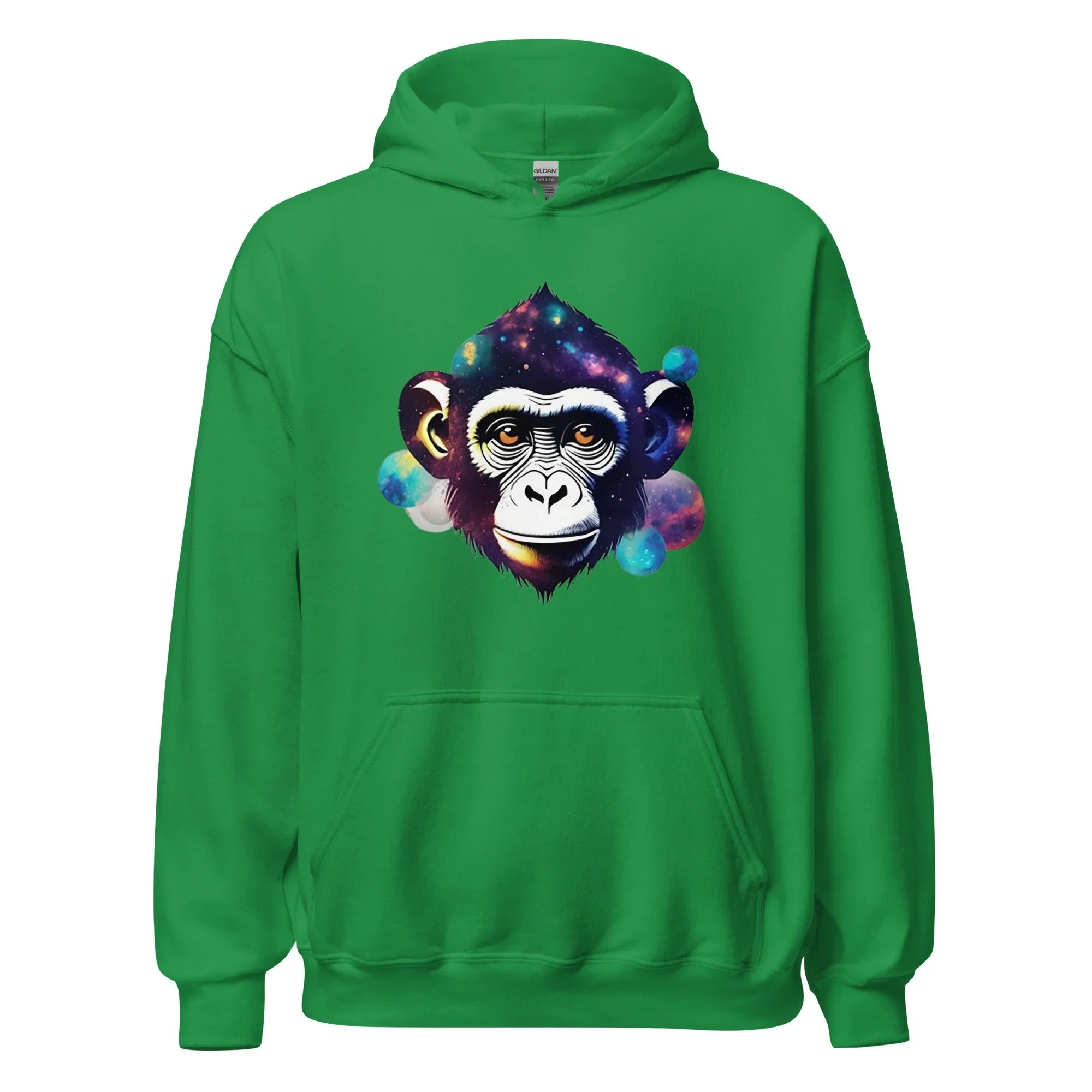 Unisex | Dreamy Monkey Hoodie Irish Green Hoodie AwRans Clothing unisex-heavy-blend-hoodie-irish-green-front-65f105c3c7e4a