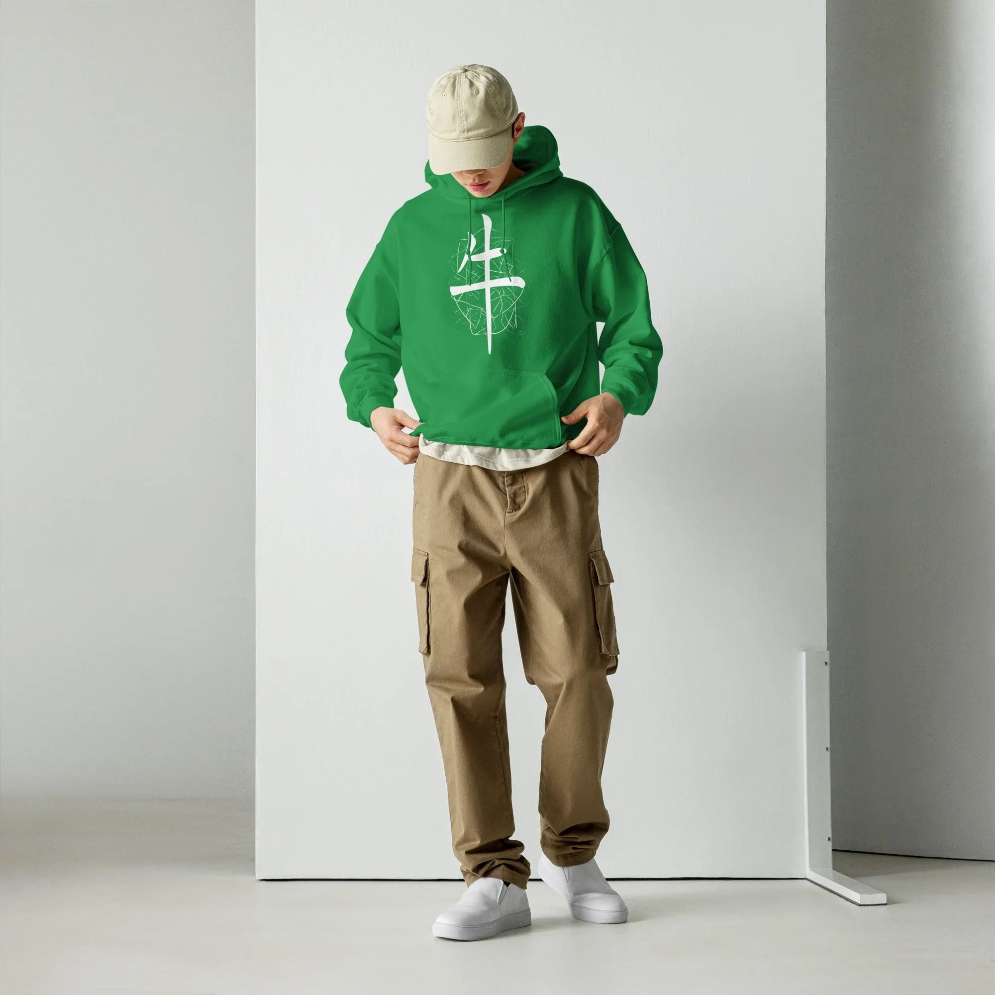 Unisex | Lil Hoodie hoodie AwRans Clothing unisex-heavy-blend-hoodie-irish-green-front-6621bd754b617