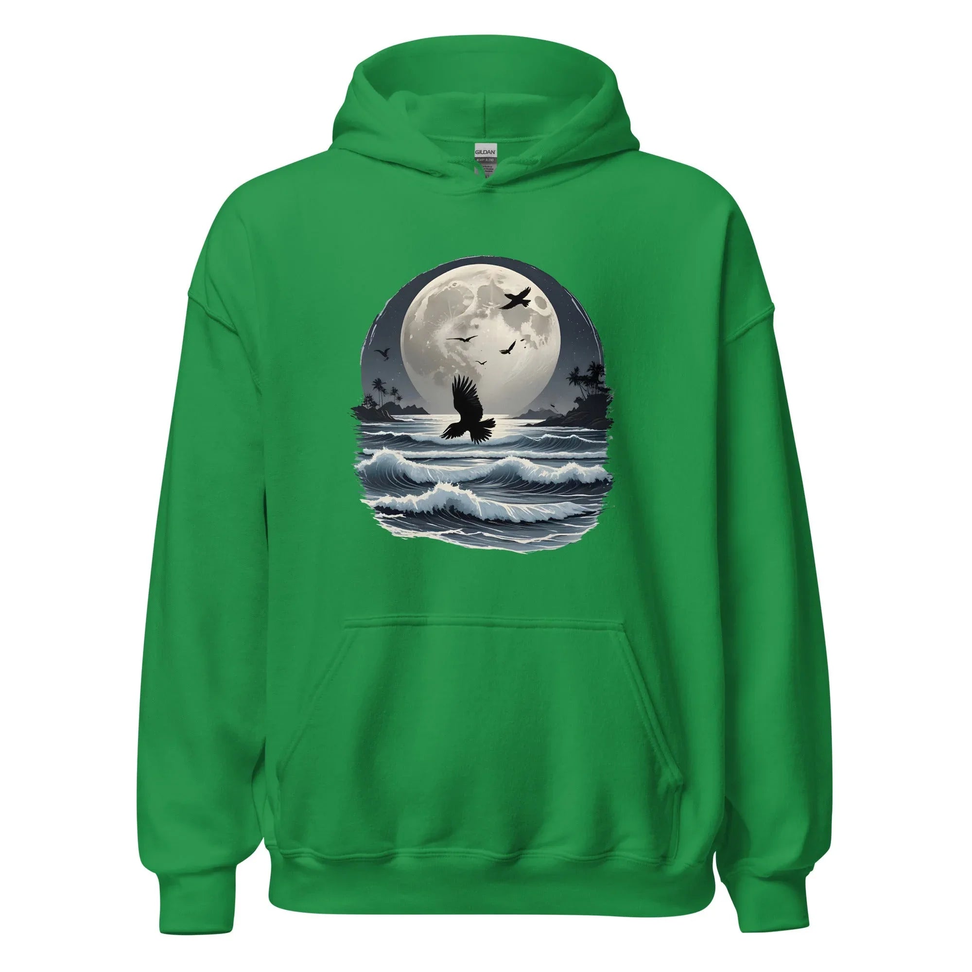 Unisex | Moonlight, Crow, Beach - Hoodie - AwRans Clothing