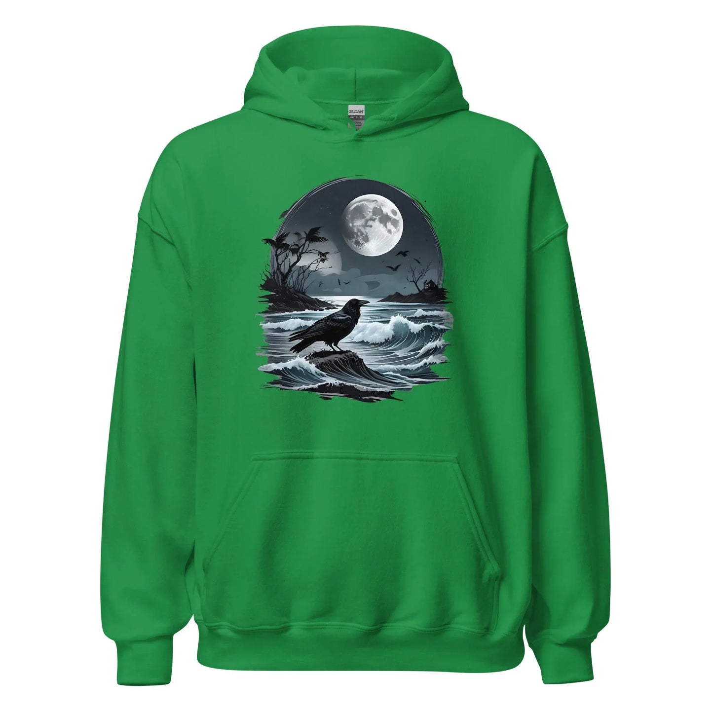 Unisex | Moon, Crow, Beach - Stylish Hoodie - AwRans Clothing