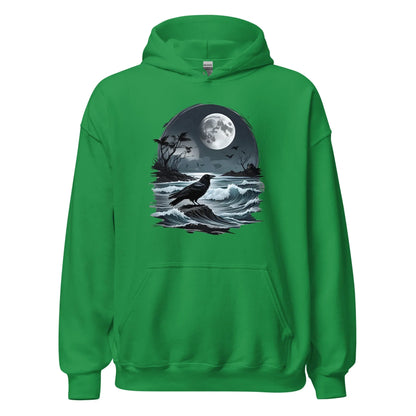 Unisex | Moon, Crow, Beach - Stylish Hoodie - AwRans Clothing