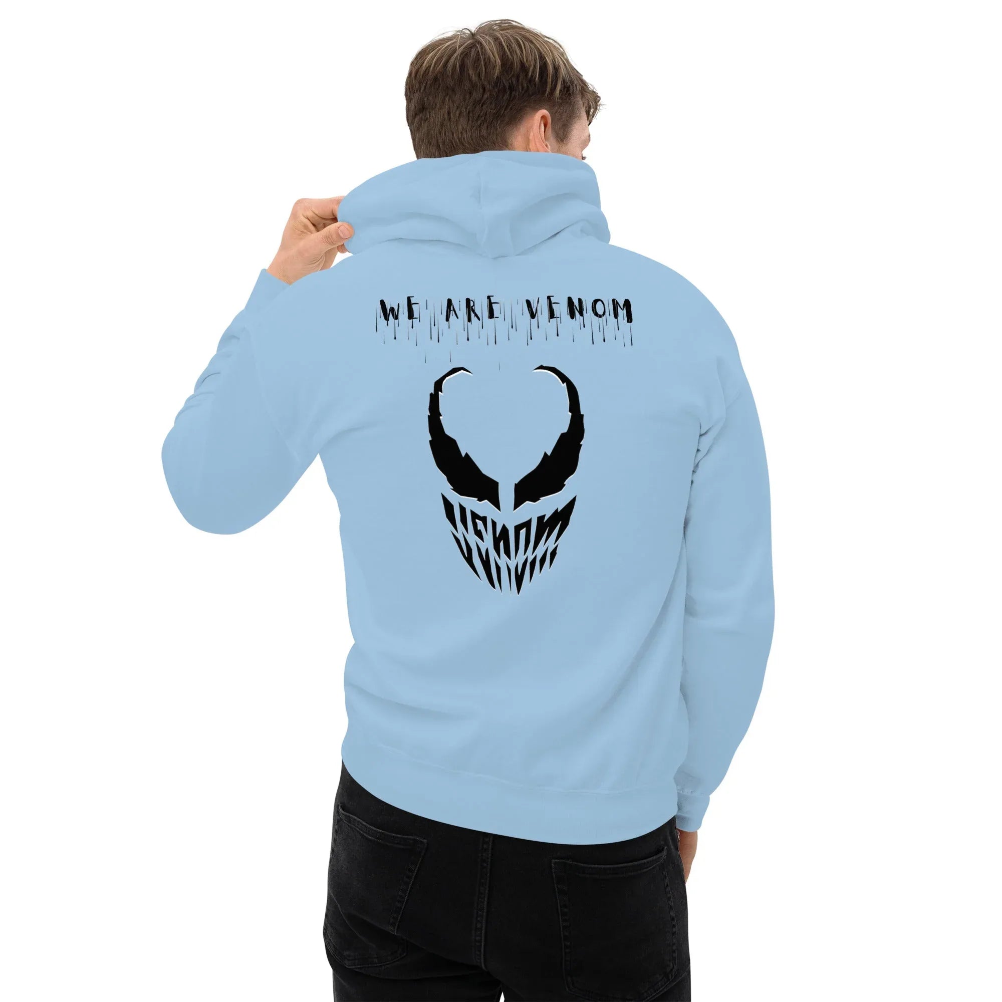 Men's | We Are Venom Hoodie Light Blue hoodie AwRans Clothing unisex-heavy-blend-hoodie-light-blue-back-66506152cfd20