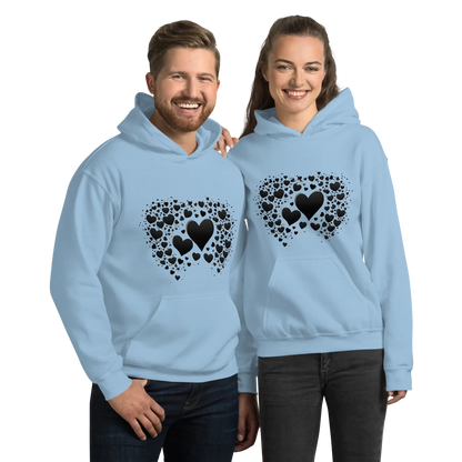 Unisex | Black Hearts Hoodie - AwRans Clothing