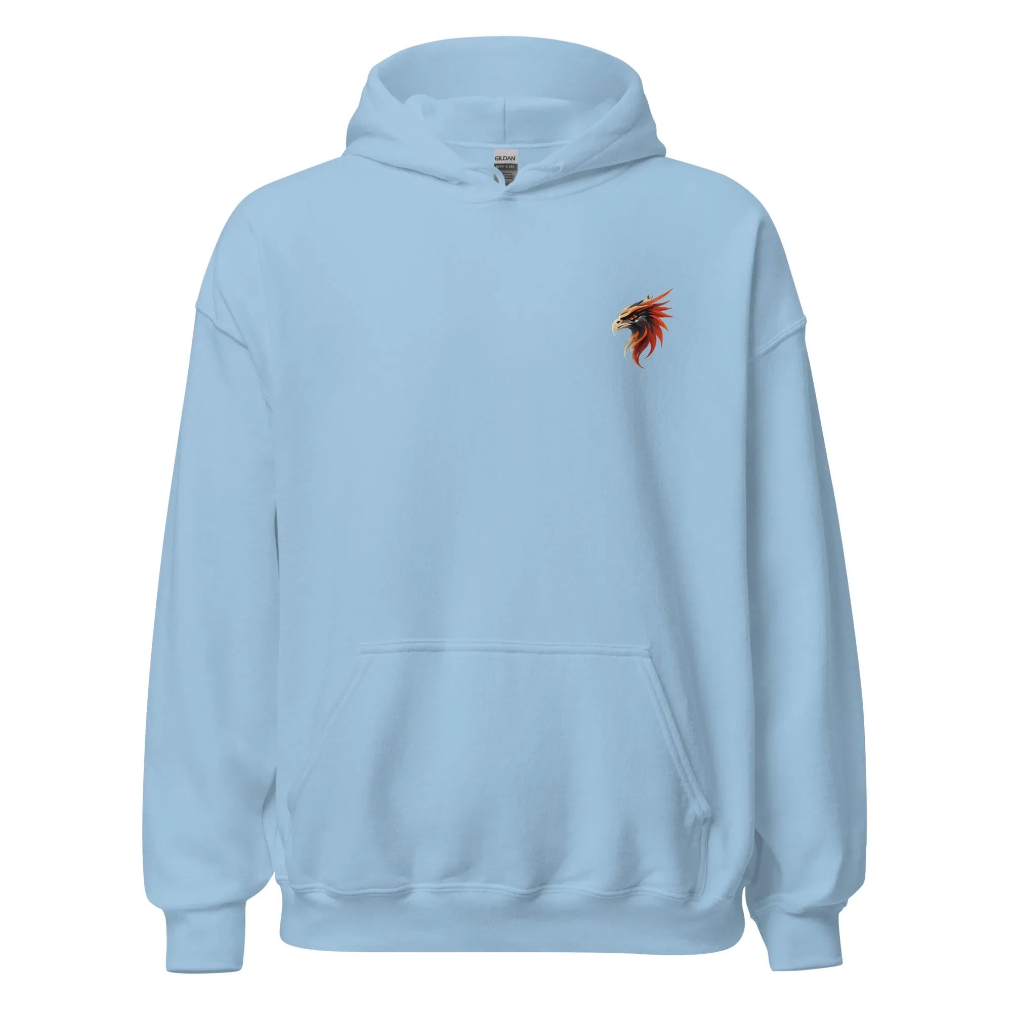 Unisex | Phoenix's Anger Hoodie Light Blue hoodie AwRans Clothing unisex-heavy-blend-hoodie-light-blue-front-663383168b696