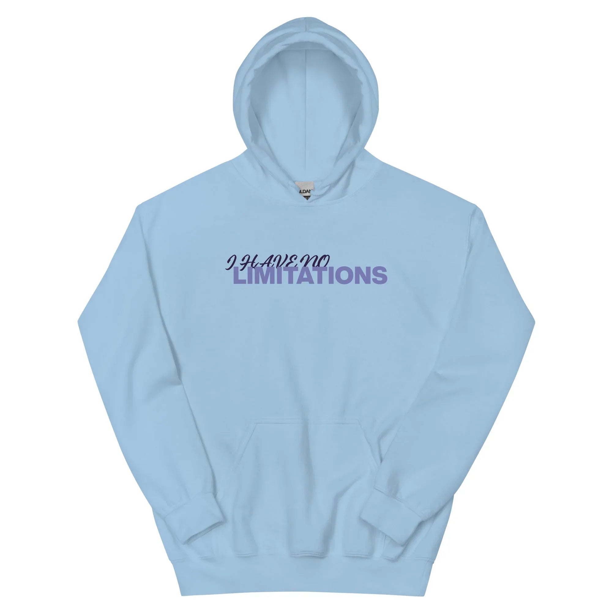 Unisex | I Have No Limitations Hoodie Light Blue hoodie AwRans Clothing unisex-heavy-blend-hoodie-light-blue-front-663ffa7ad32a6