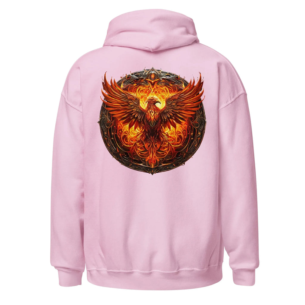 Unisex | Phoenix's Anger Hoodie hoodie AwRans Clothing unisex-heavy-blend-hoodie-light-pink-back-663383169e07a