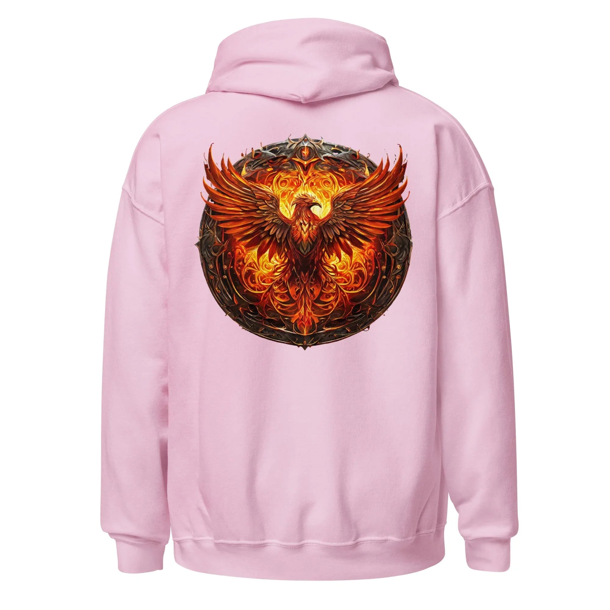 Unisex | Phoenix's Anger Hoodie hoodie AwRans Clothing unisex-heavy-blend-hoodie-light-pink-back-663383169e07a