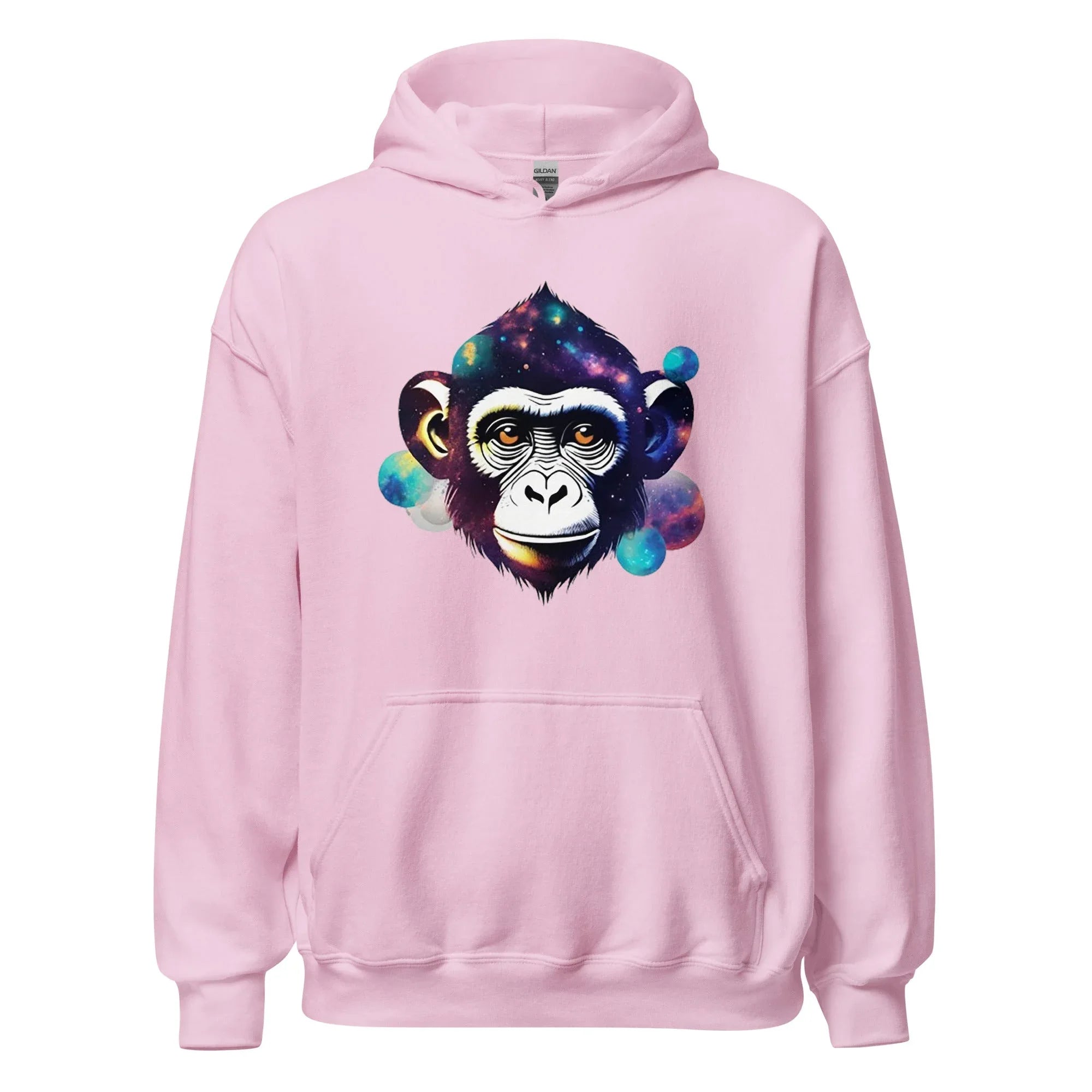 Unisex | Dreamy Monkey Hoodie Light Pink Hoodie AwRans Clothing unisex-heavy-blend-hoodie-light-pink-front-65f105c3e23b6