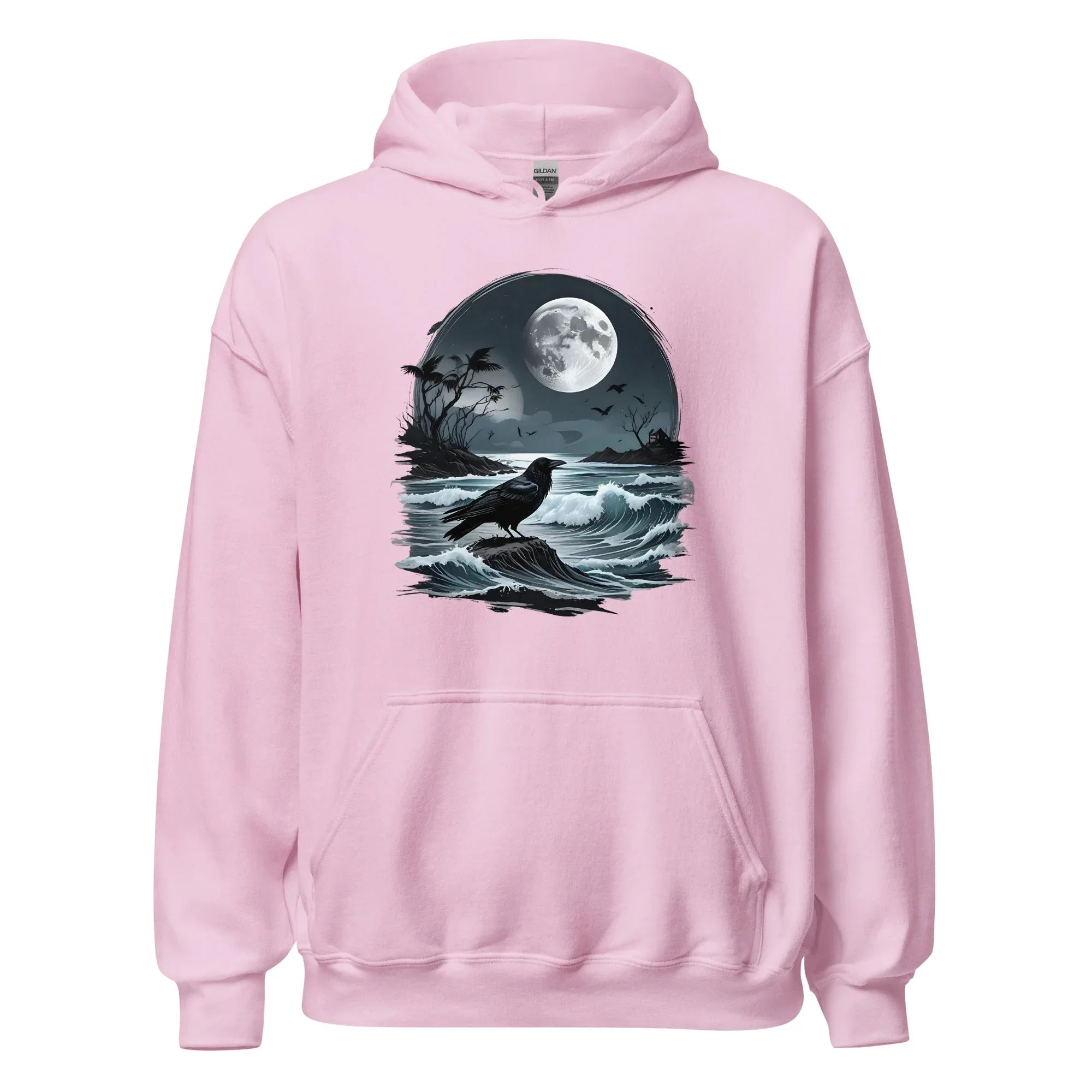 Unisex | Moon, Crow, Beach - Stylish Hoodie - AwRans Clothing